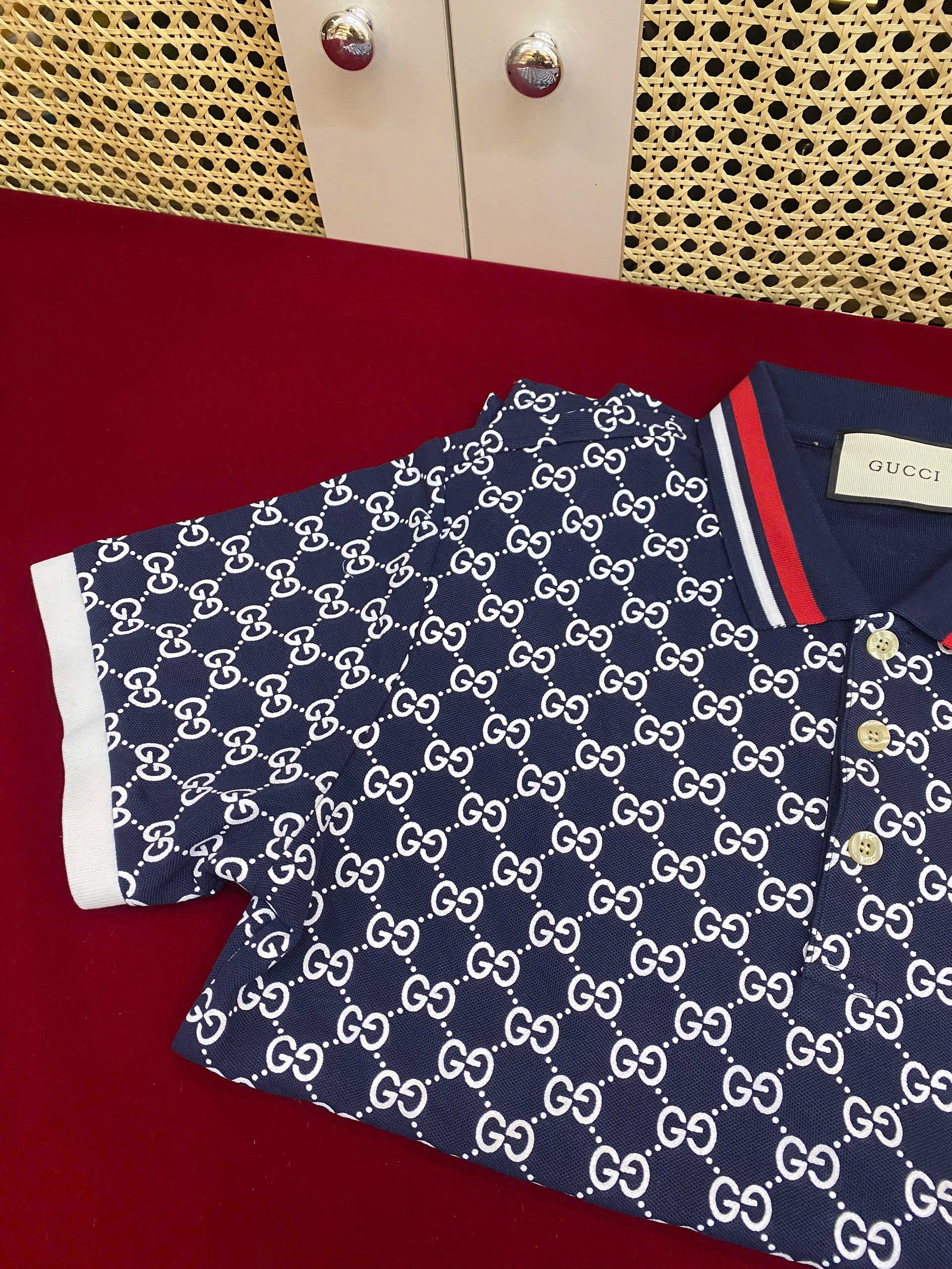 Áo Gucci GG Stretch Cotton Polo Siêu Cấp Size M