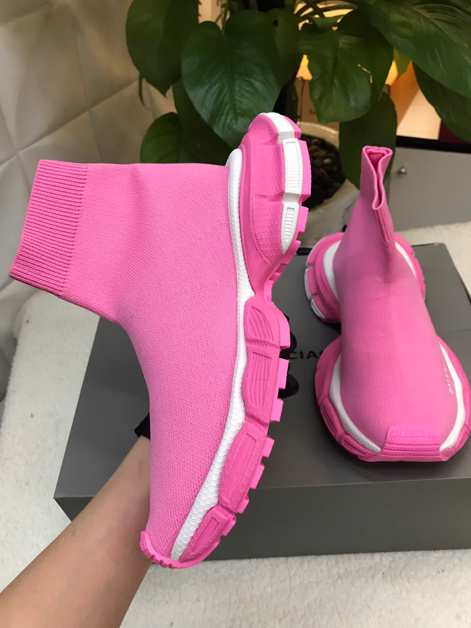 Giày Balenciaga Speed Trainer Pink Siêu Cấp Màu Hồng Size 37