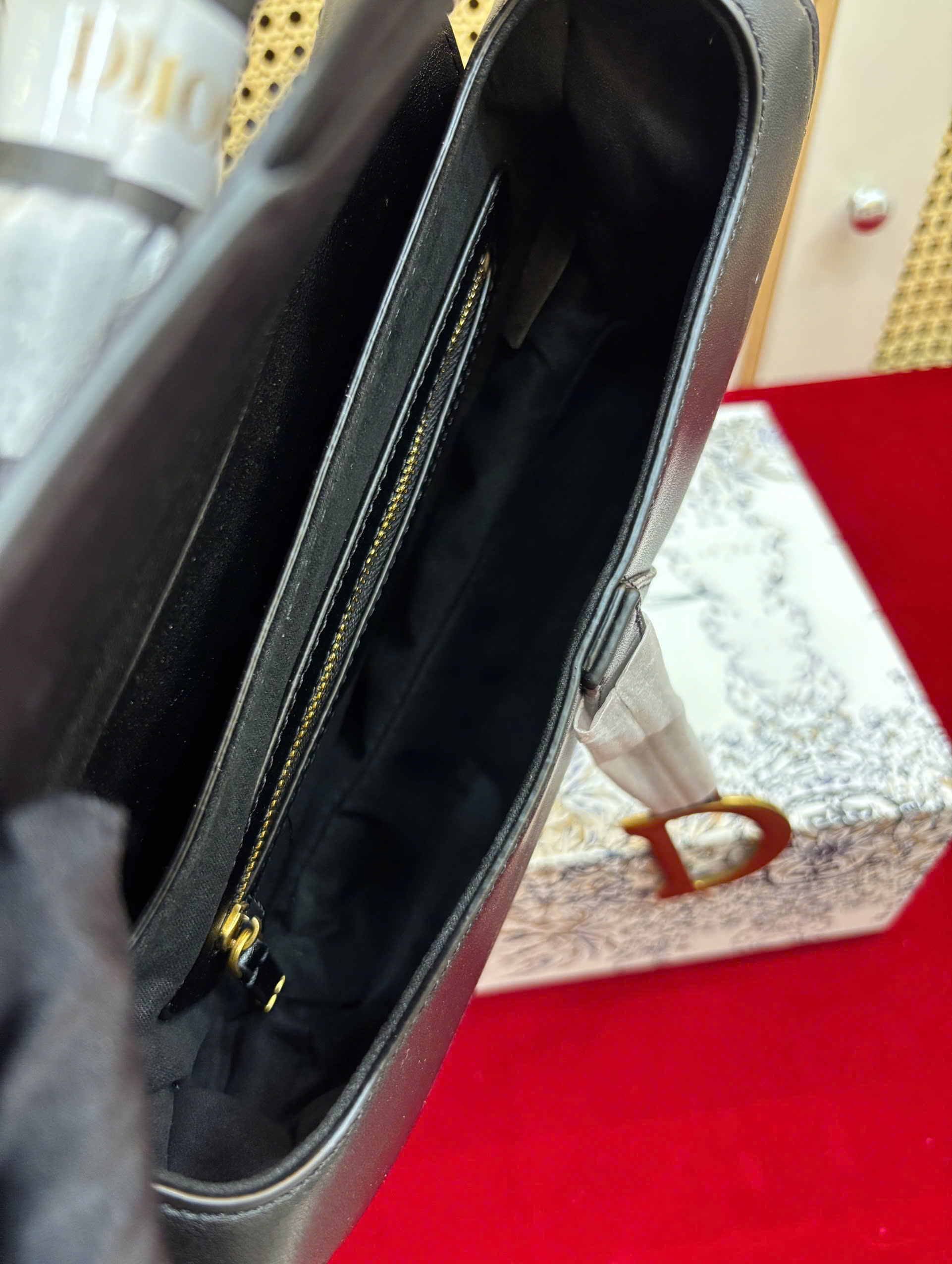 Túi Xách Dior Saddle Bag With Strap Super Màu Đen Size 25.5cm