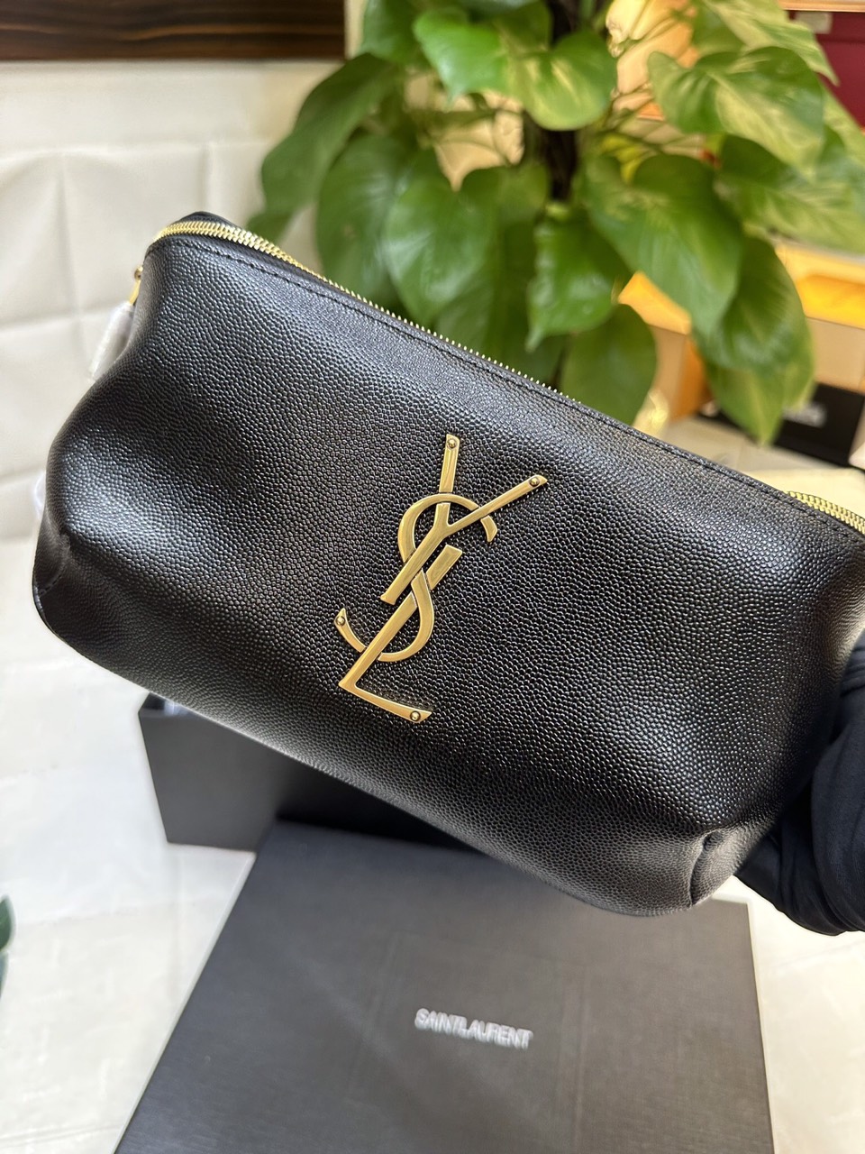 Túi YSL Cassandre Classic Belt Bag In Grain De Poudre Enbossed Leather Siêu Cấp Size 25cm