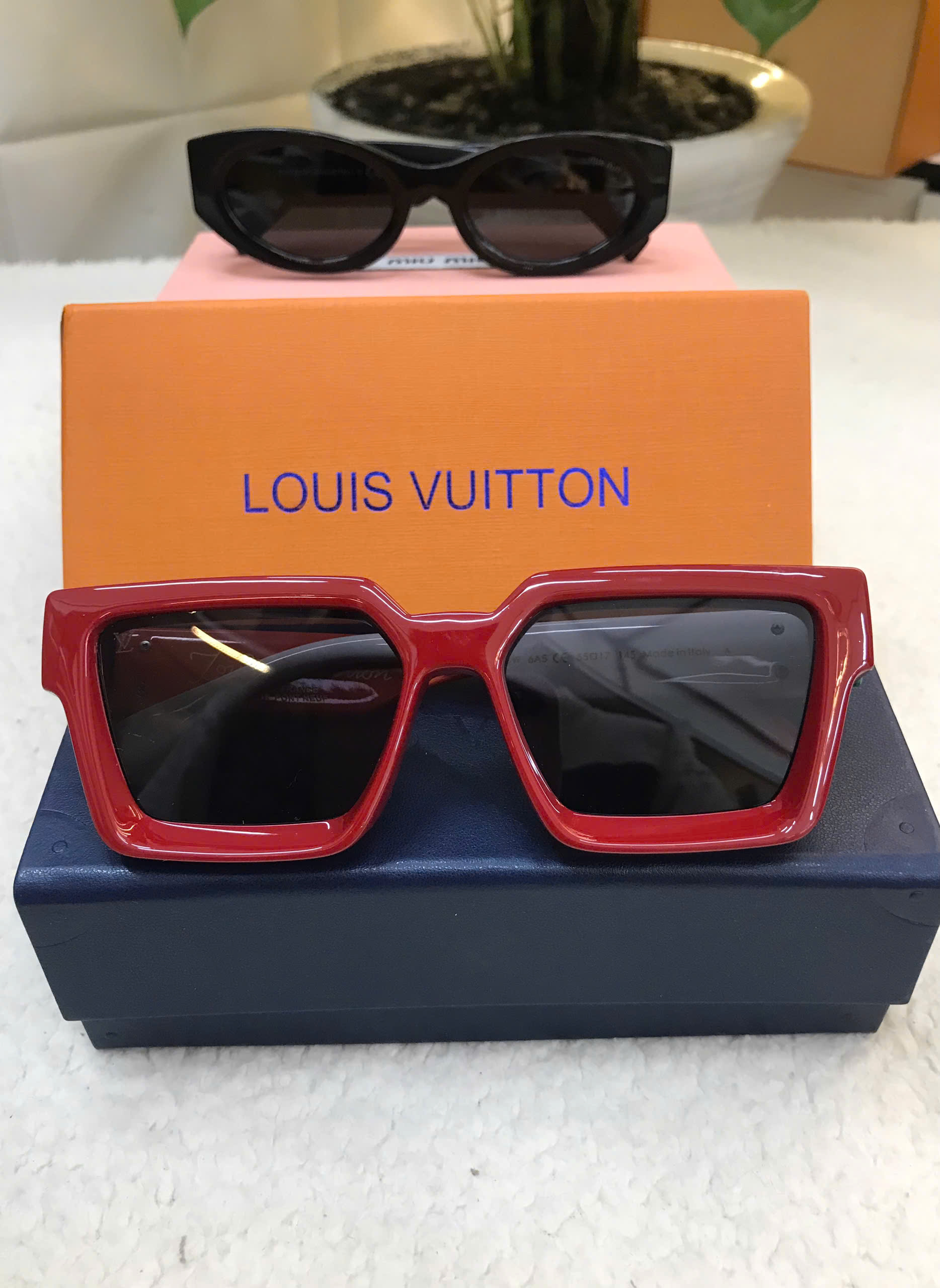 Kính LV 1.1 Millionaires Sunglasses Siêu Cấp Màu Đỏ