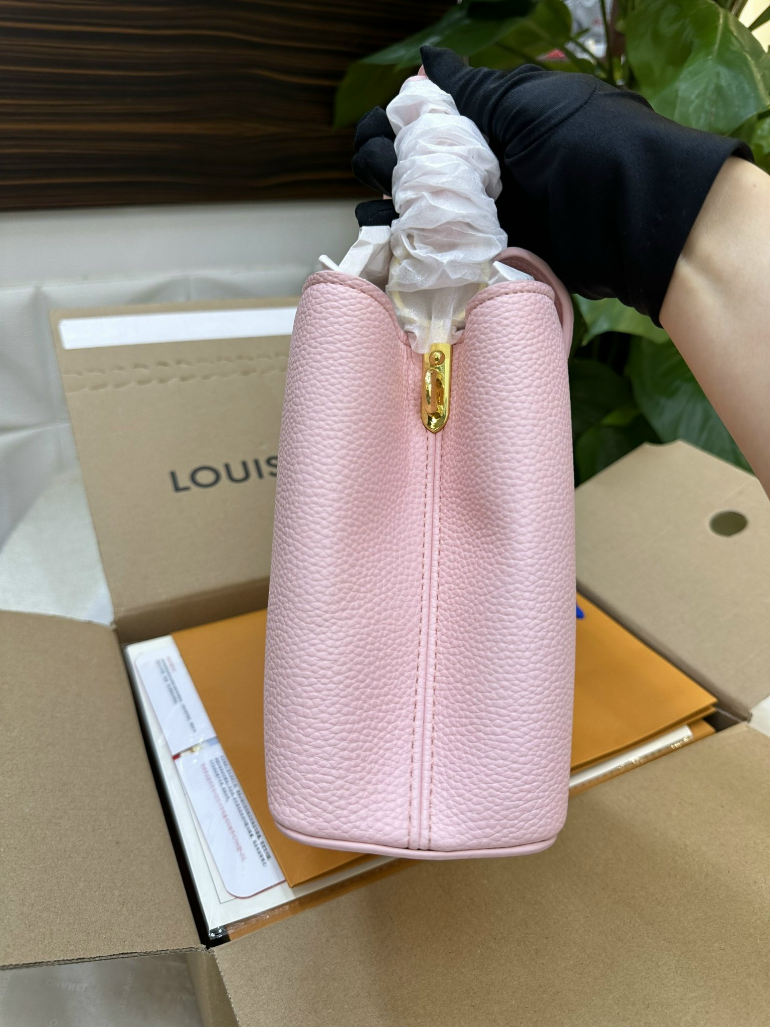 Túi LV Capucines Super Màu Hồng Size 27cm