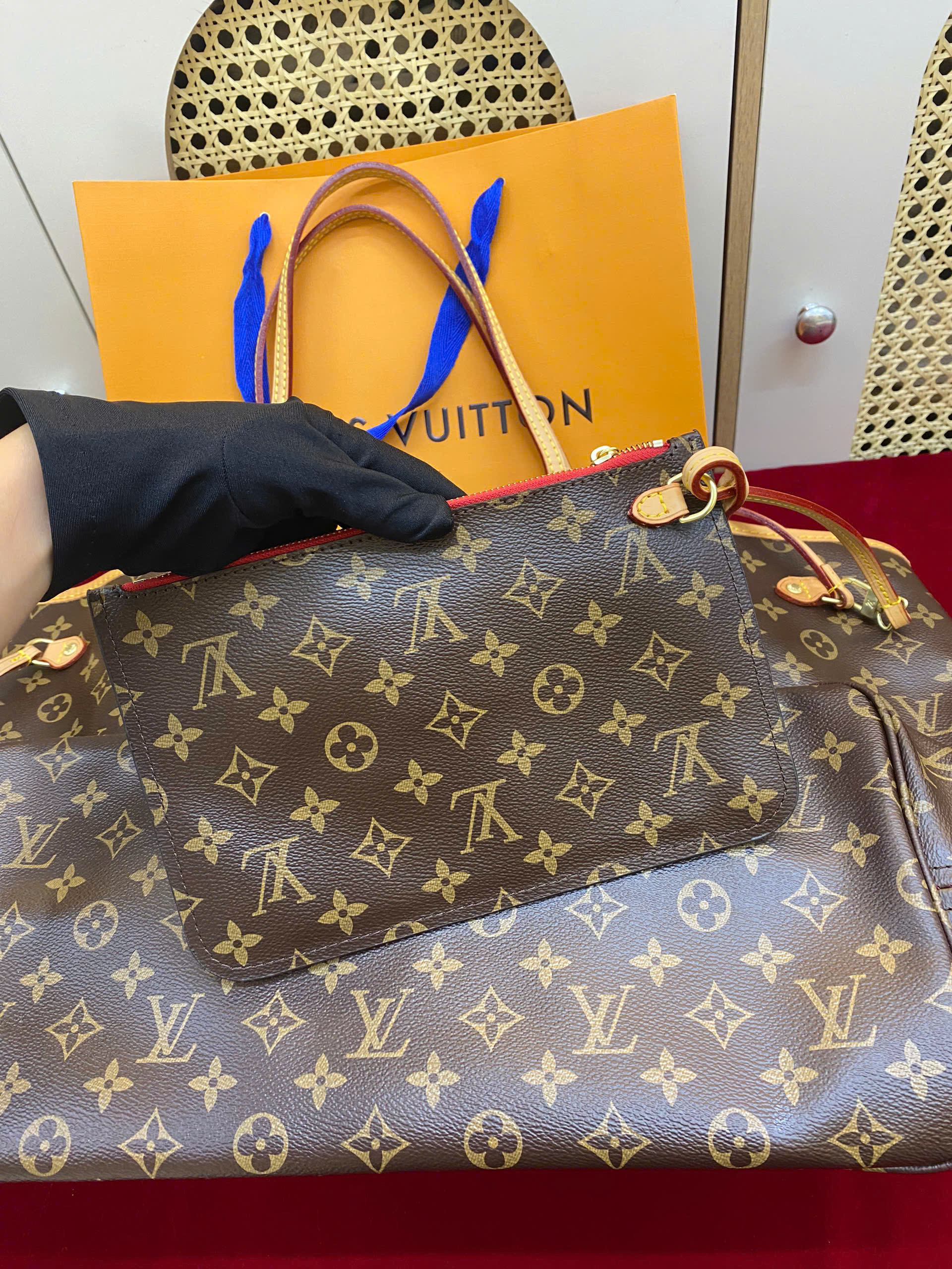 Túi LV Neverfull GM Hoa Nâu Super Size 39cm