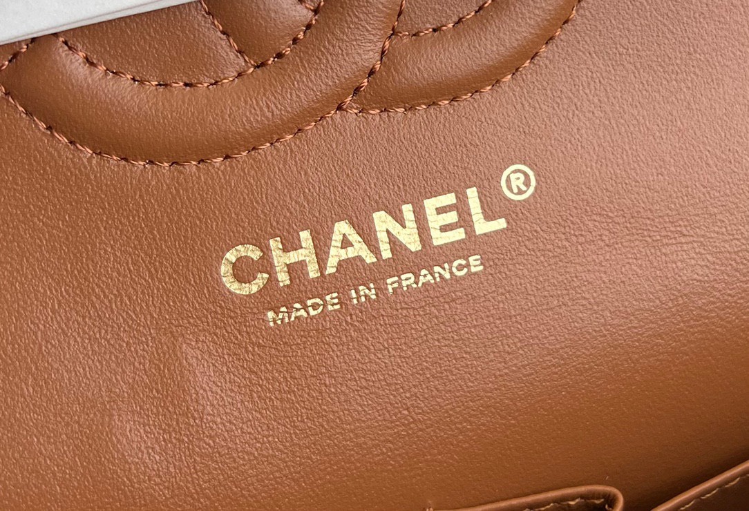 Túi Xách Chanel Siêu Cấp CF Classic Da Lì Màu Nâu Khóa Bạc Size 26cm 1112