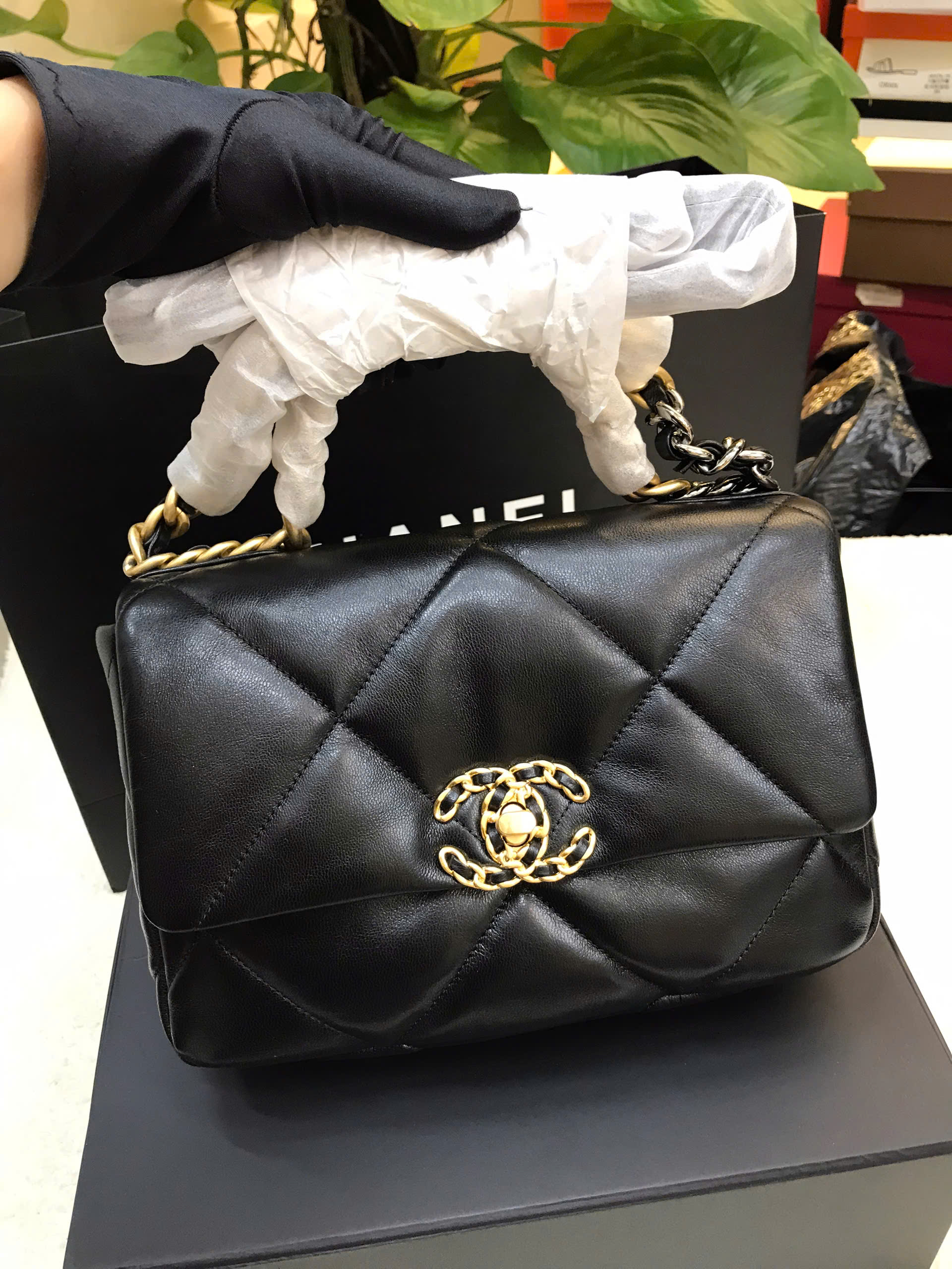 Túi Chanel 19 Black Vip Màu Đen Size 26cm