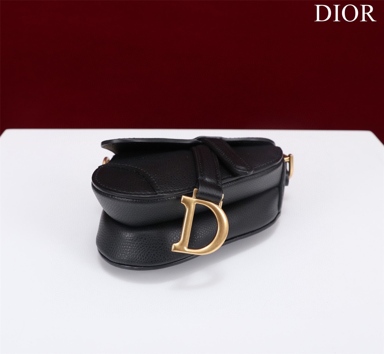 Túi Xách Dior Siêu Cấp Mini Saddle Bag CD Màu Đen Size 12 x 7.5 x 5cm