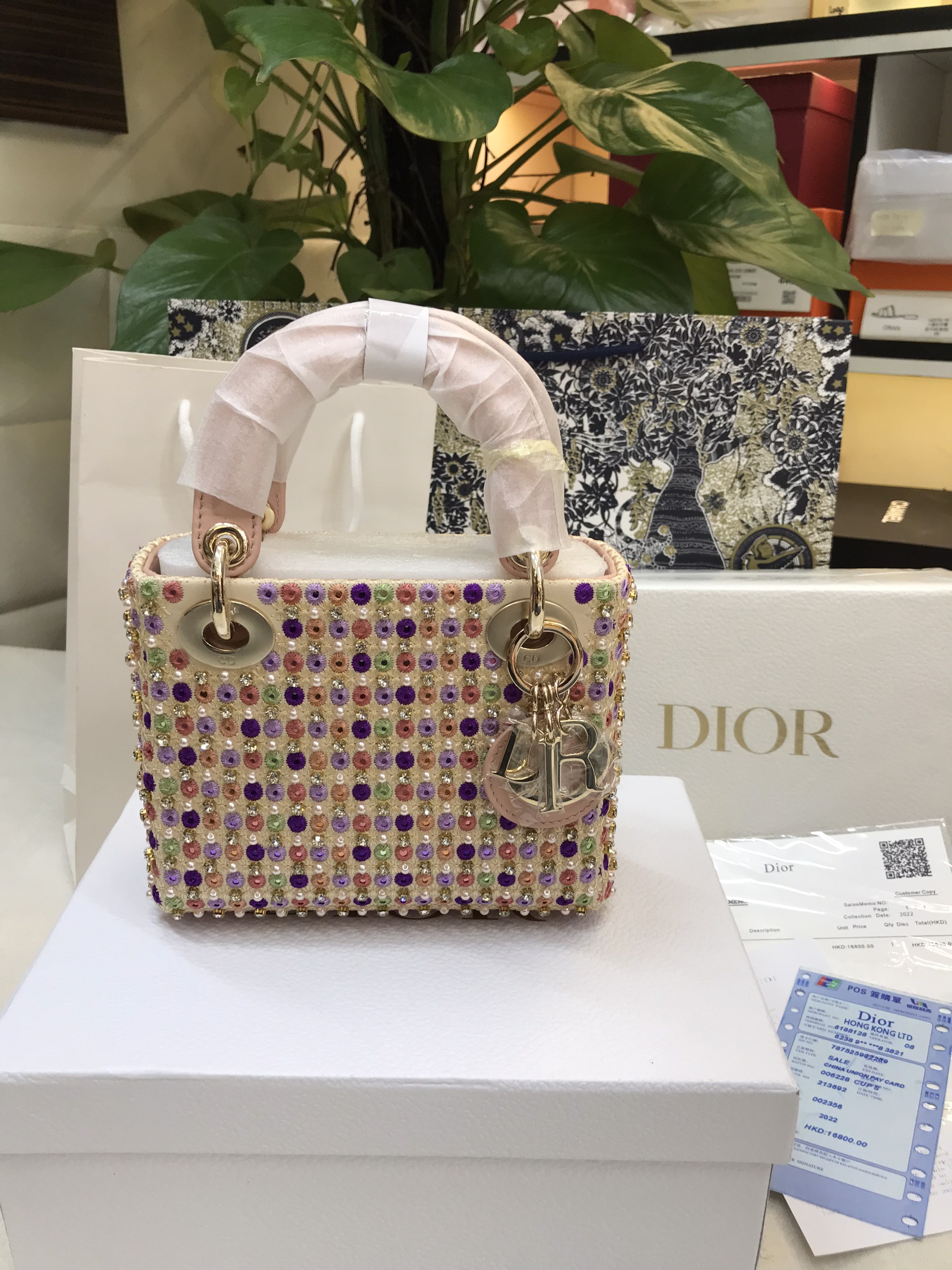 Túi Lady Dior Limited Vip Đính Hạt Cườm