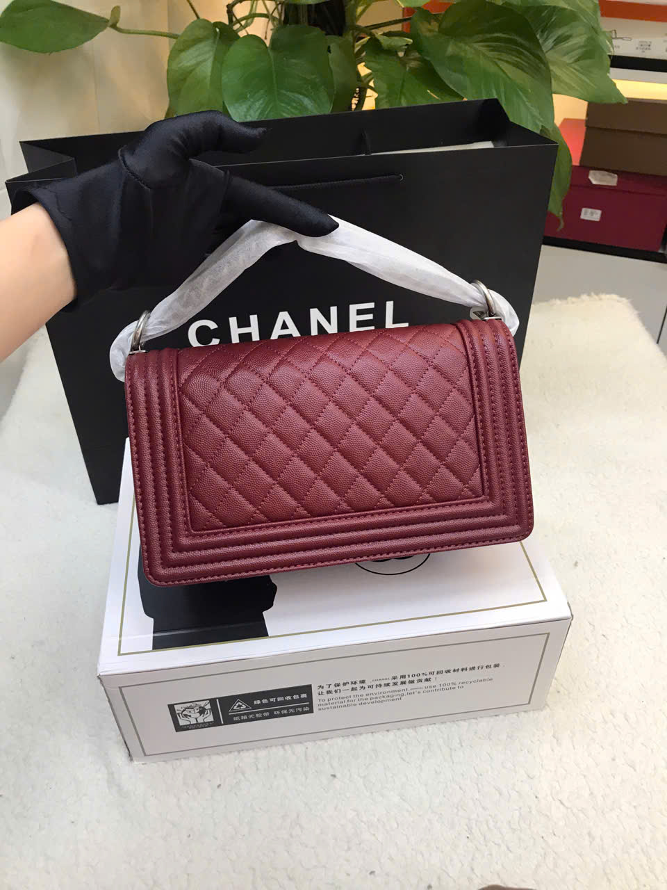 Túi Chanel Boy Red Super Màu Đỏ Size 25cm A67086