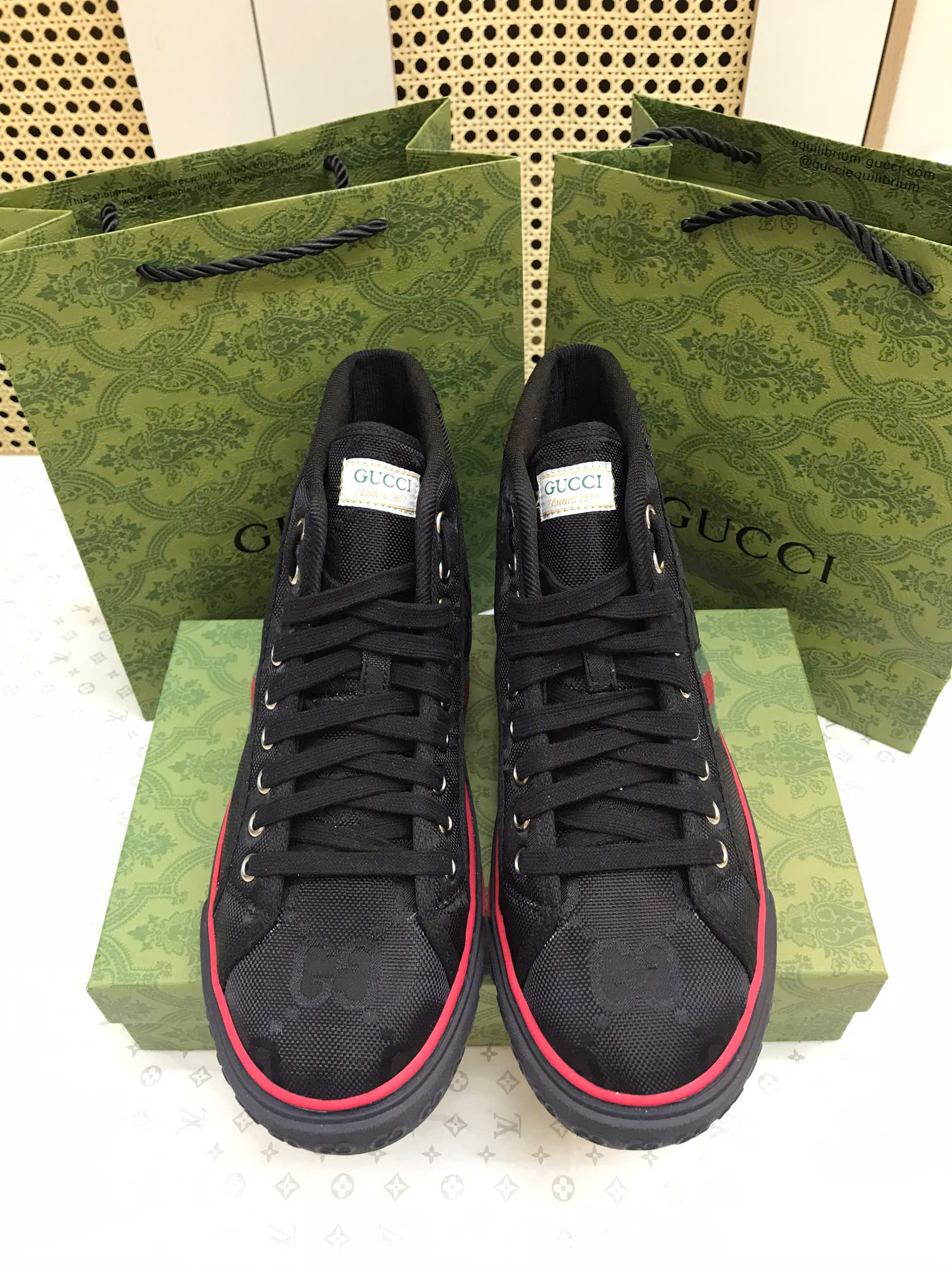 Giày Gucci Off The Grid High Black Siêu Cấp Size 8 Men