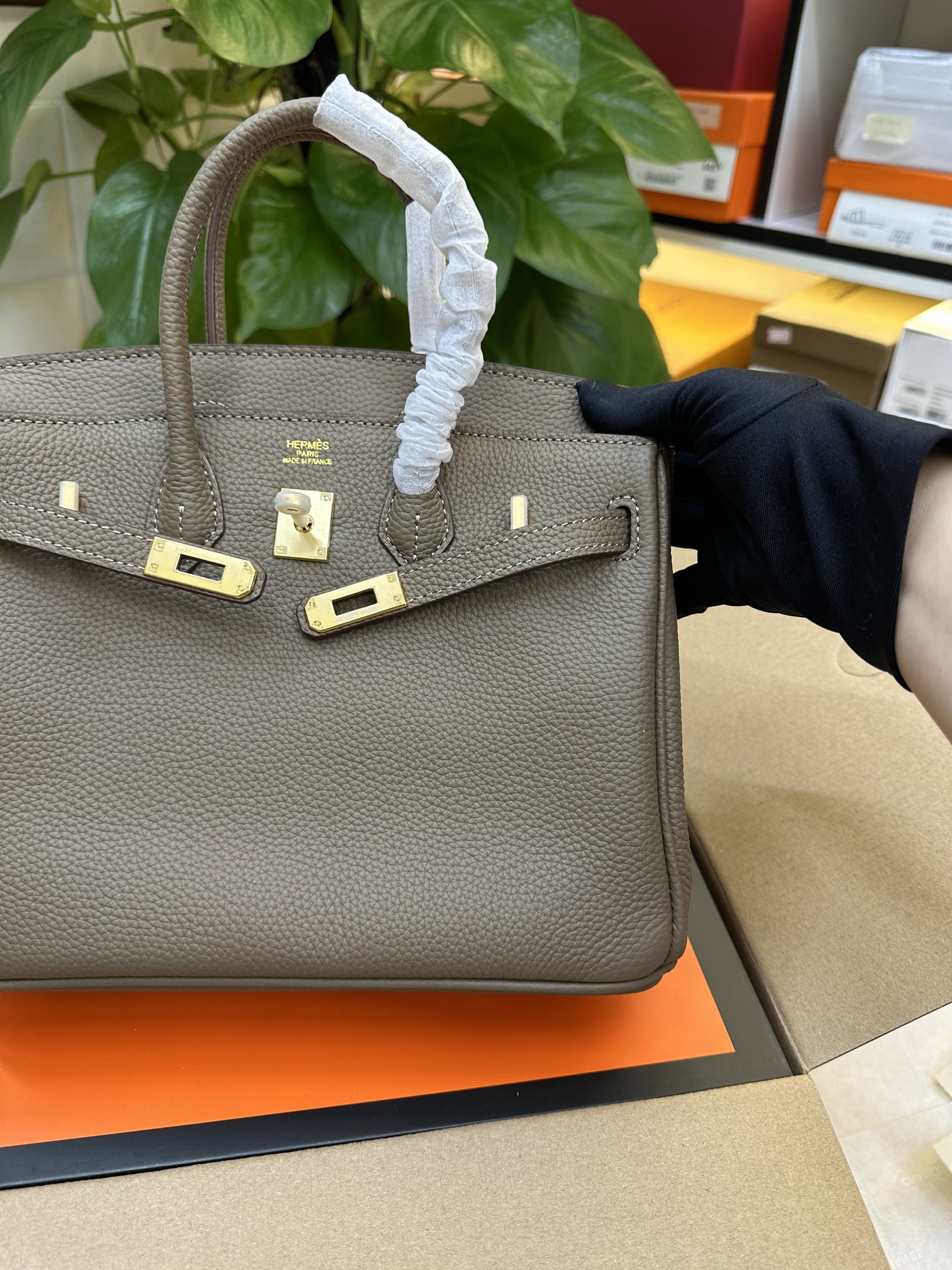 Túi Hermes Birkin Gray Super Màu Xám Size 25cm