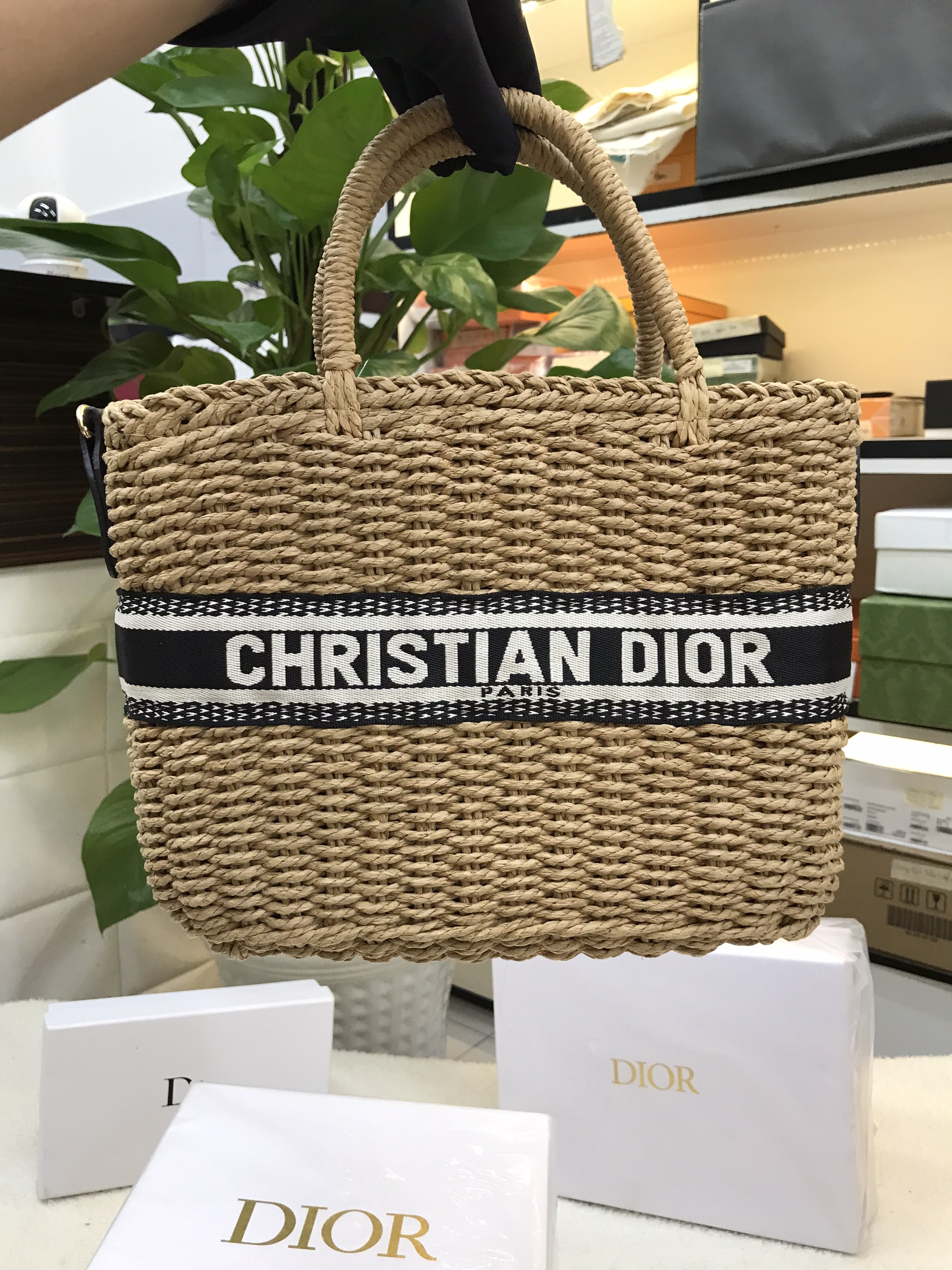 Túi Dior Hat Basket Bag Siêu Cấp Size 35cm Chưa Kèm Box