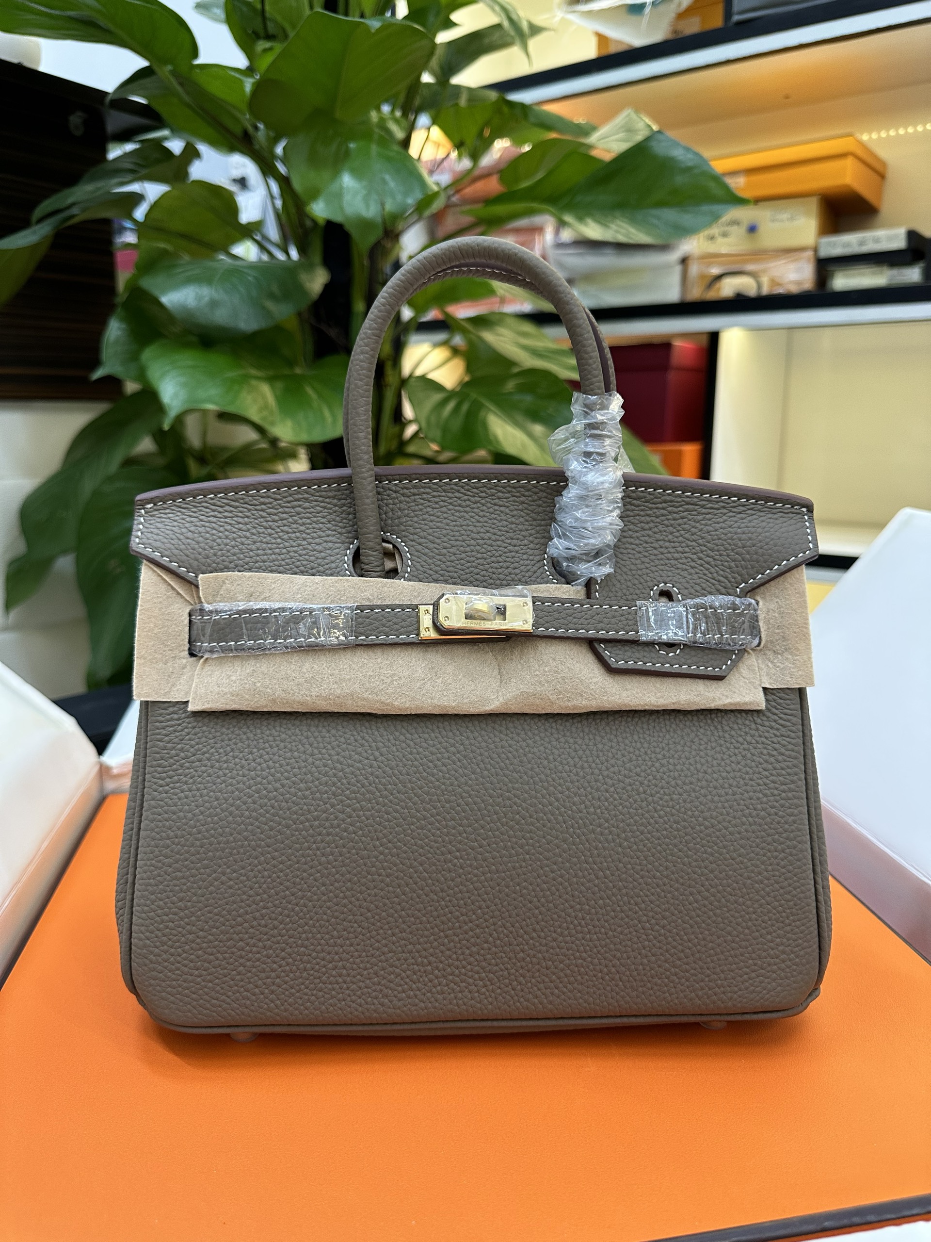 Túi Hermes Birkin 25 Super Màu Xám Size 25cm