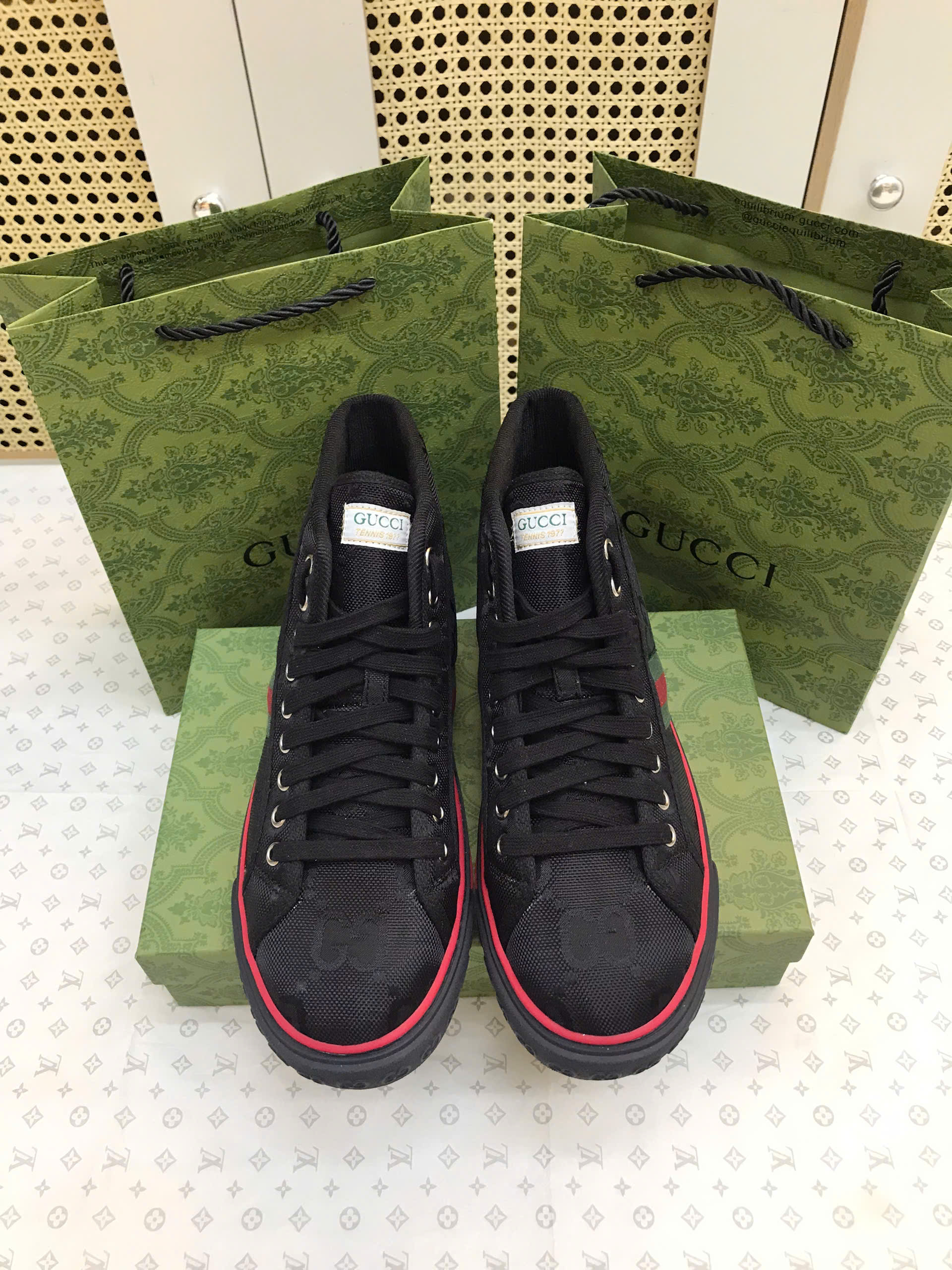 Giày Gucci Off The Grid High Black Siêu Cấp Size 8 Men