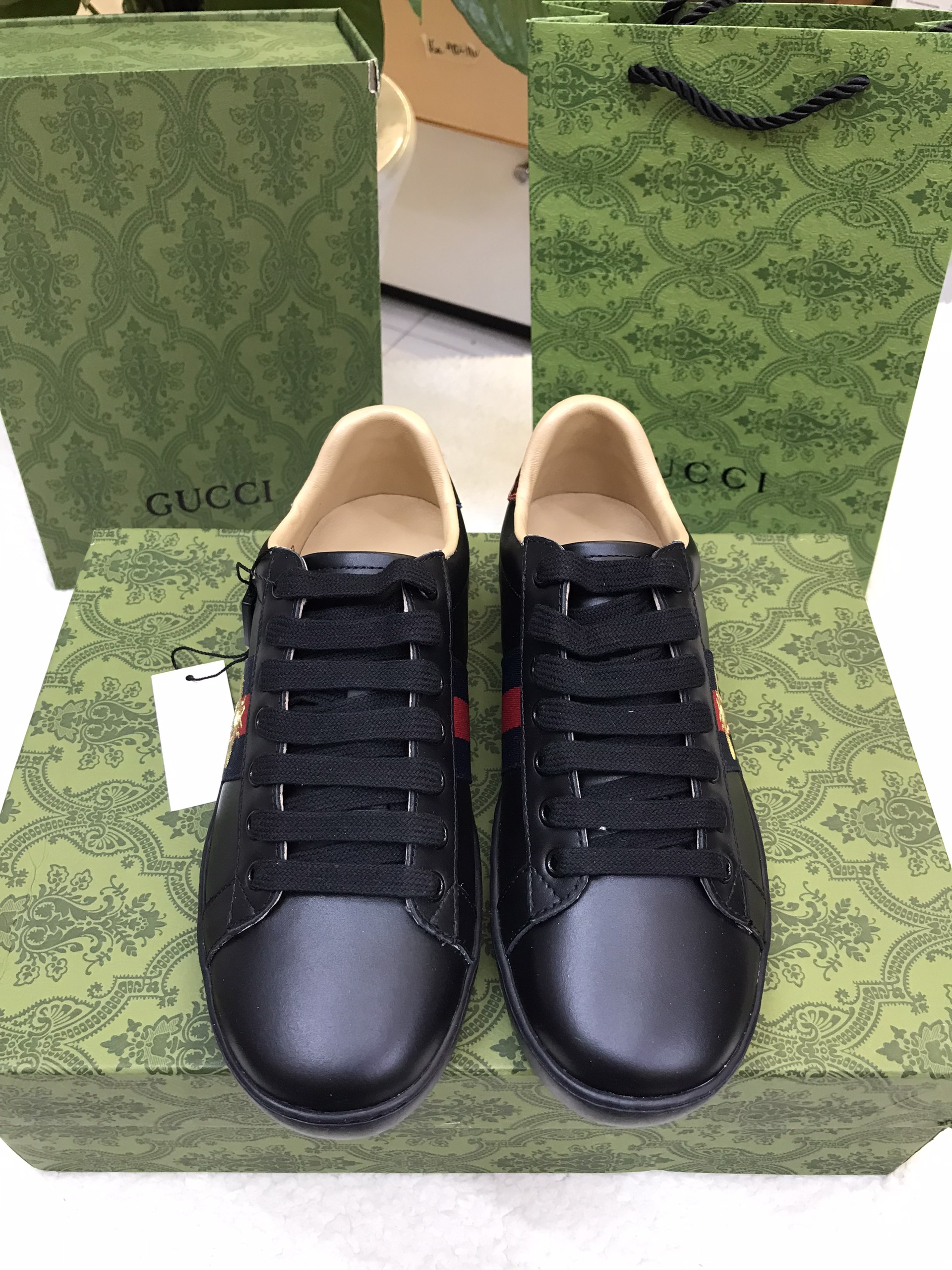 Giày Gucci Women Ace Embroidered Sneaker Siêu Cấp Size 37