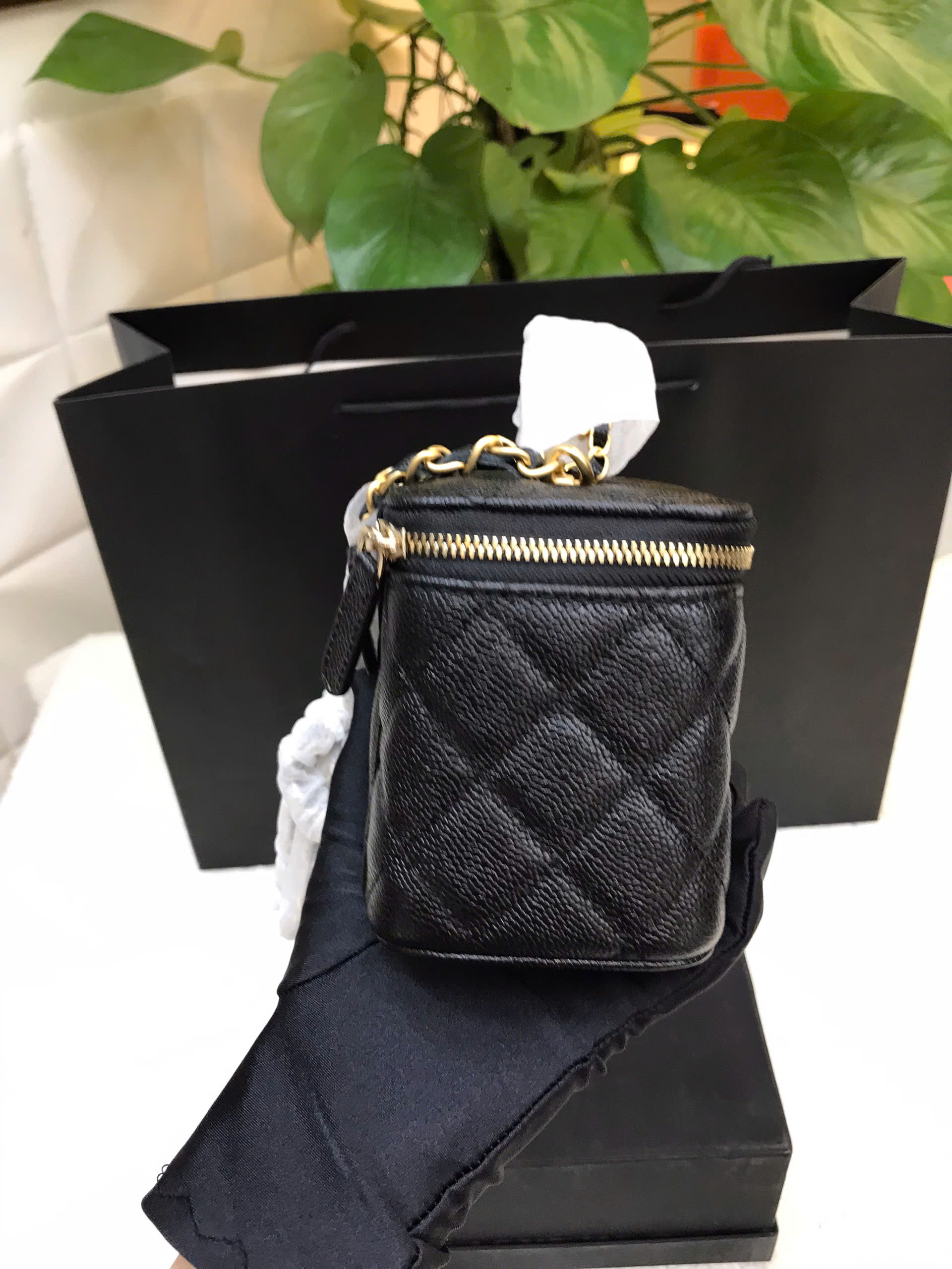 Túi Chanel Vanity Handle Siêu Cấp Màu Đen Size 20cm