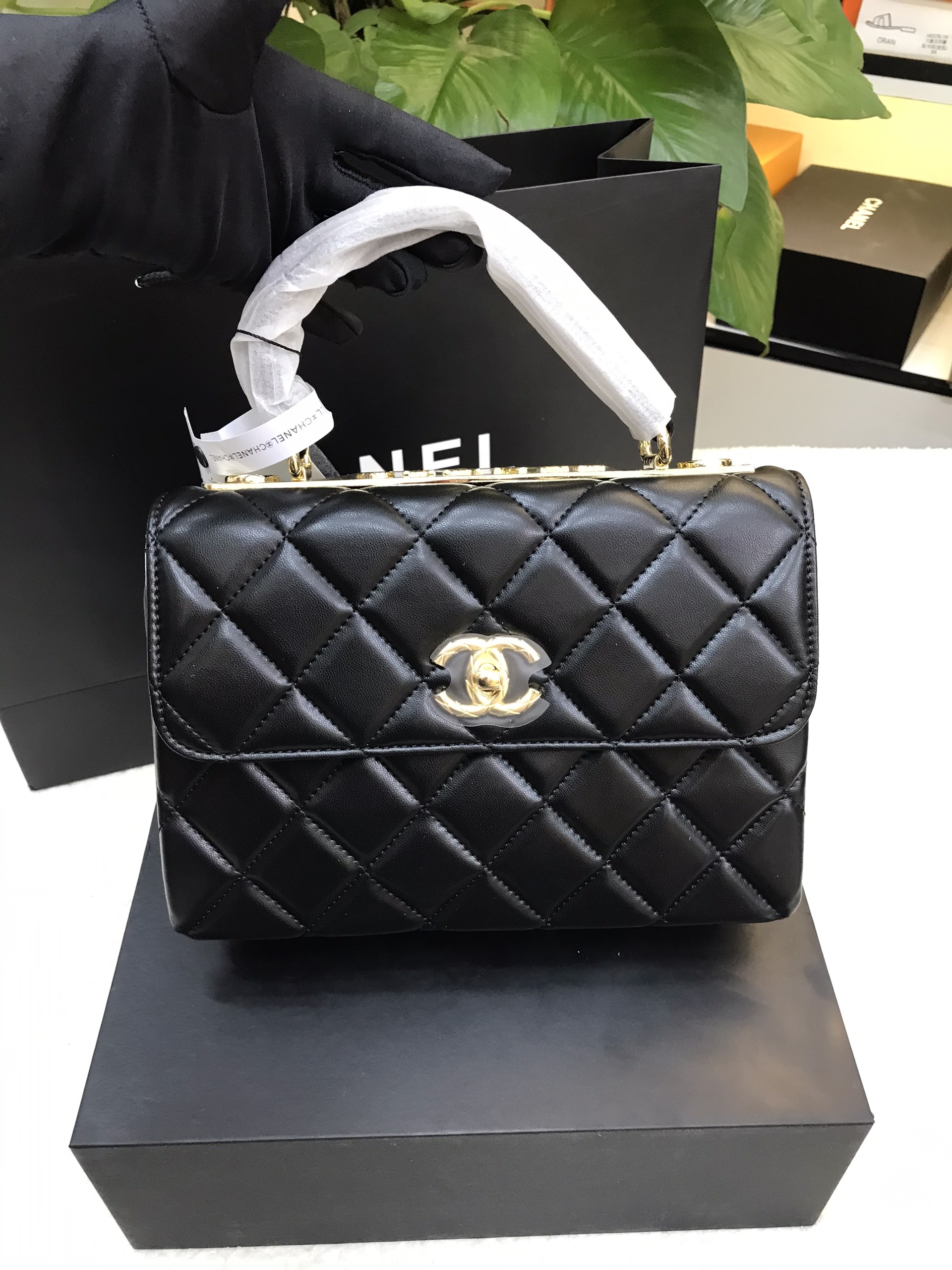 Túi Chanel Trendy Bag Super Màu Đen Size 25cm A92236