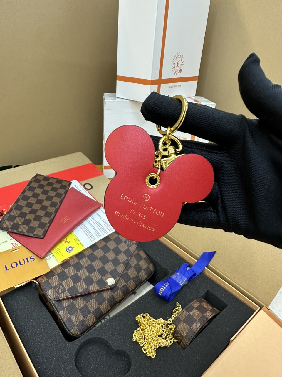 Túi Xách LV Félicie Pochette Super Màu Nâu Size 21cm Fullbox