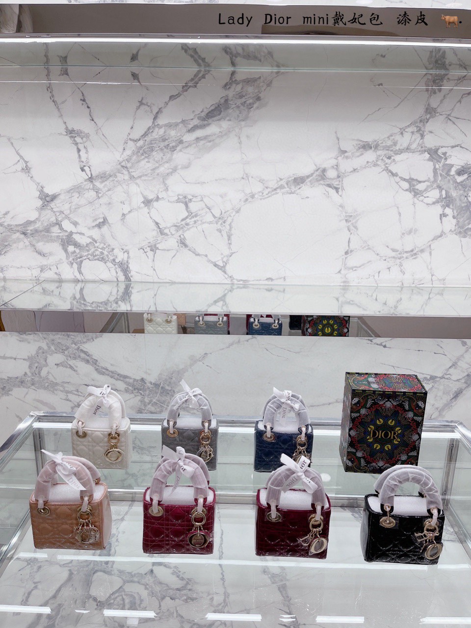 Tổng Hợp Túi Xách Dior Lady Super Micro Bag Da Bóng Tag Bạc Size 12 x 10.2 x 5 cm