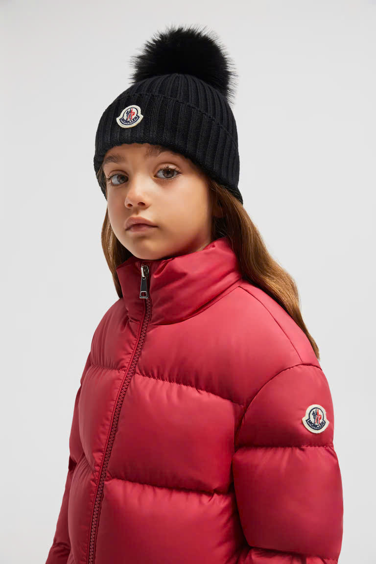 Nón Moncler Wool Beanie With Pom Pom Siêu Cấp Màu Đen