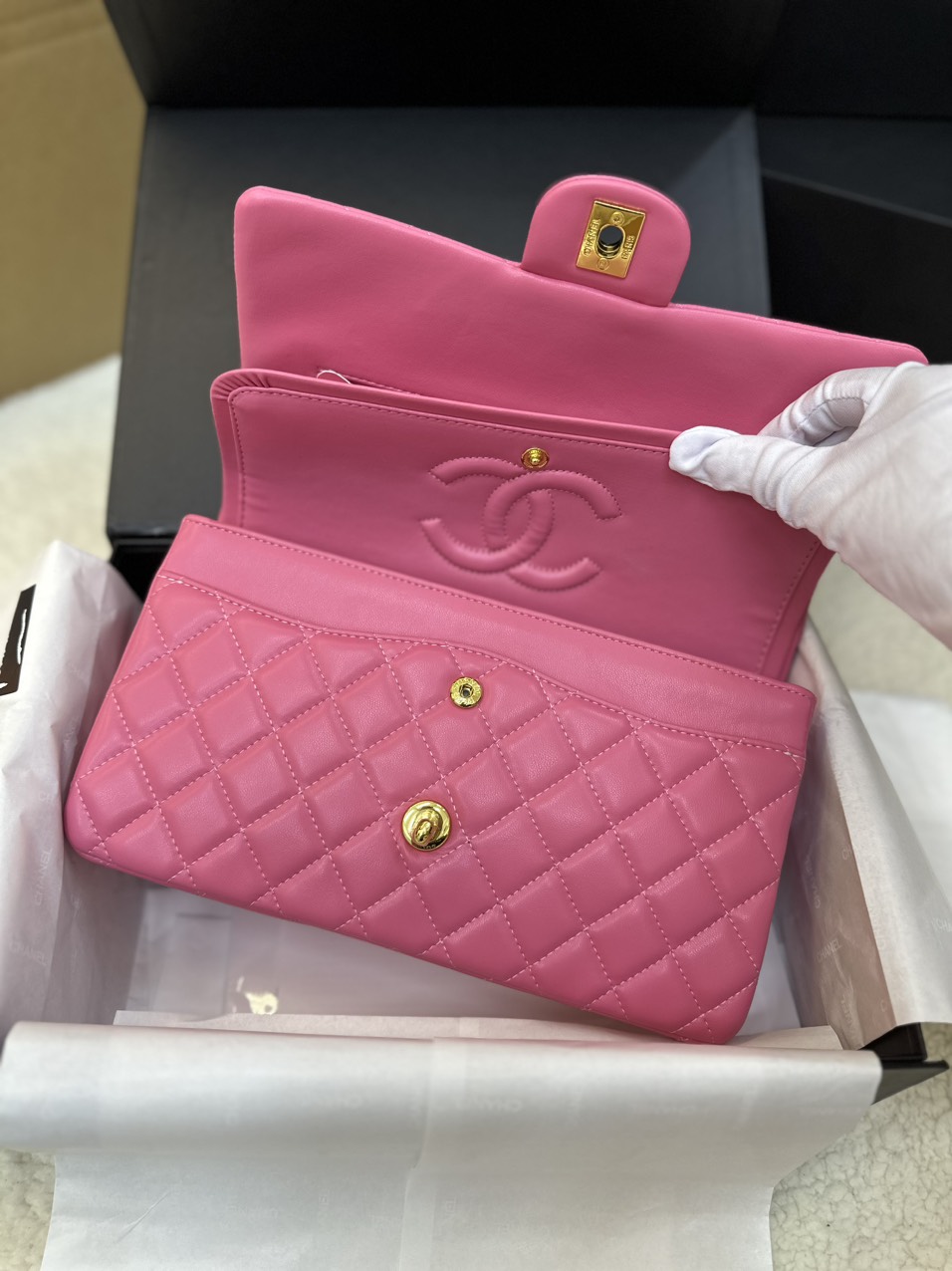 Túi Xách Chanel Classic Flap Màu Hồng Size 25cm