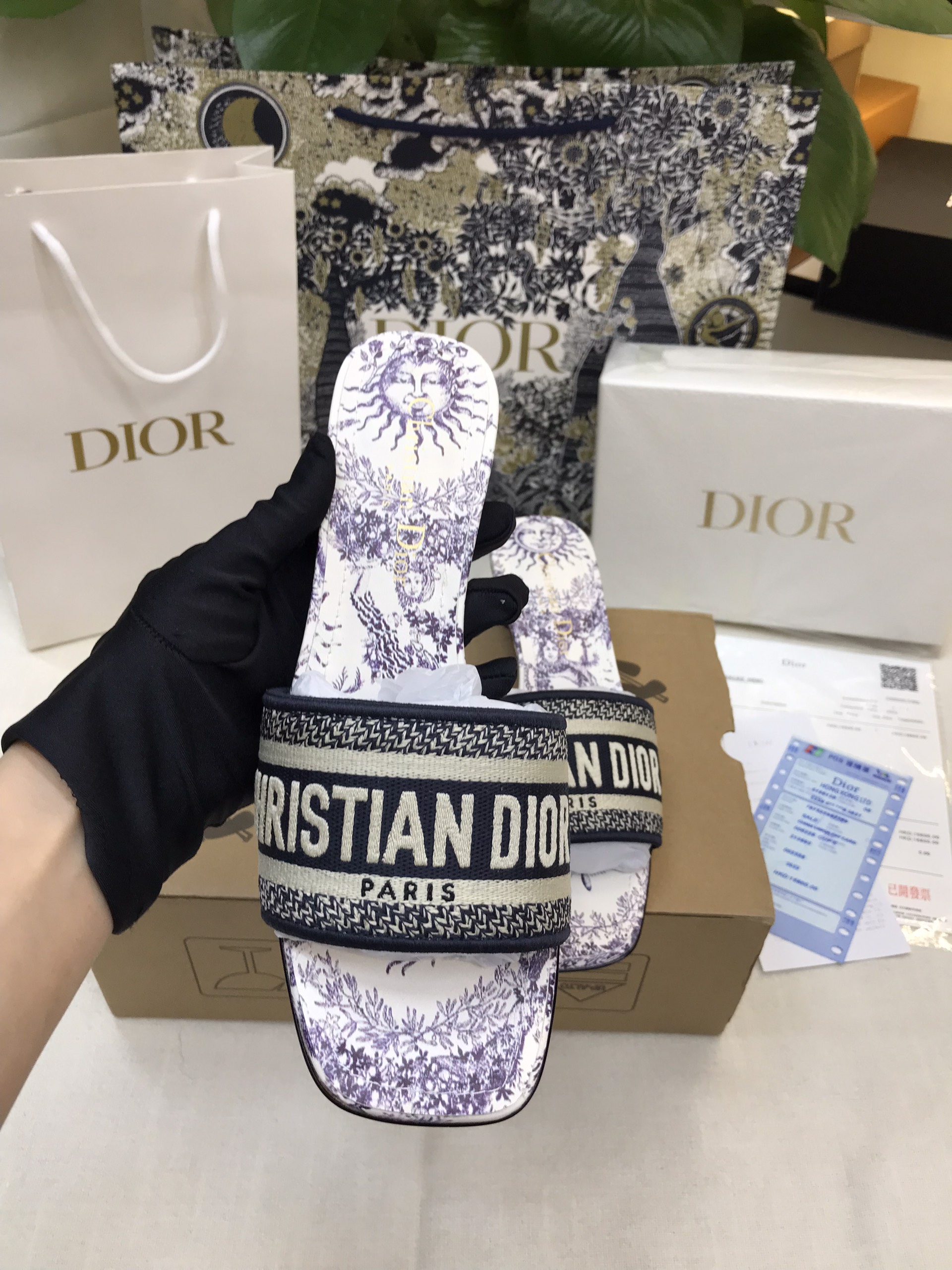 Giày Cao Gót Dior Dway Heeled Slide Siêu Cấp Size 38