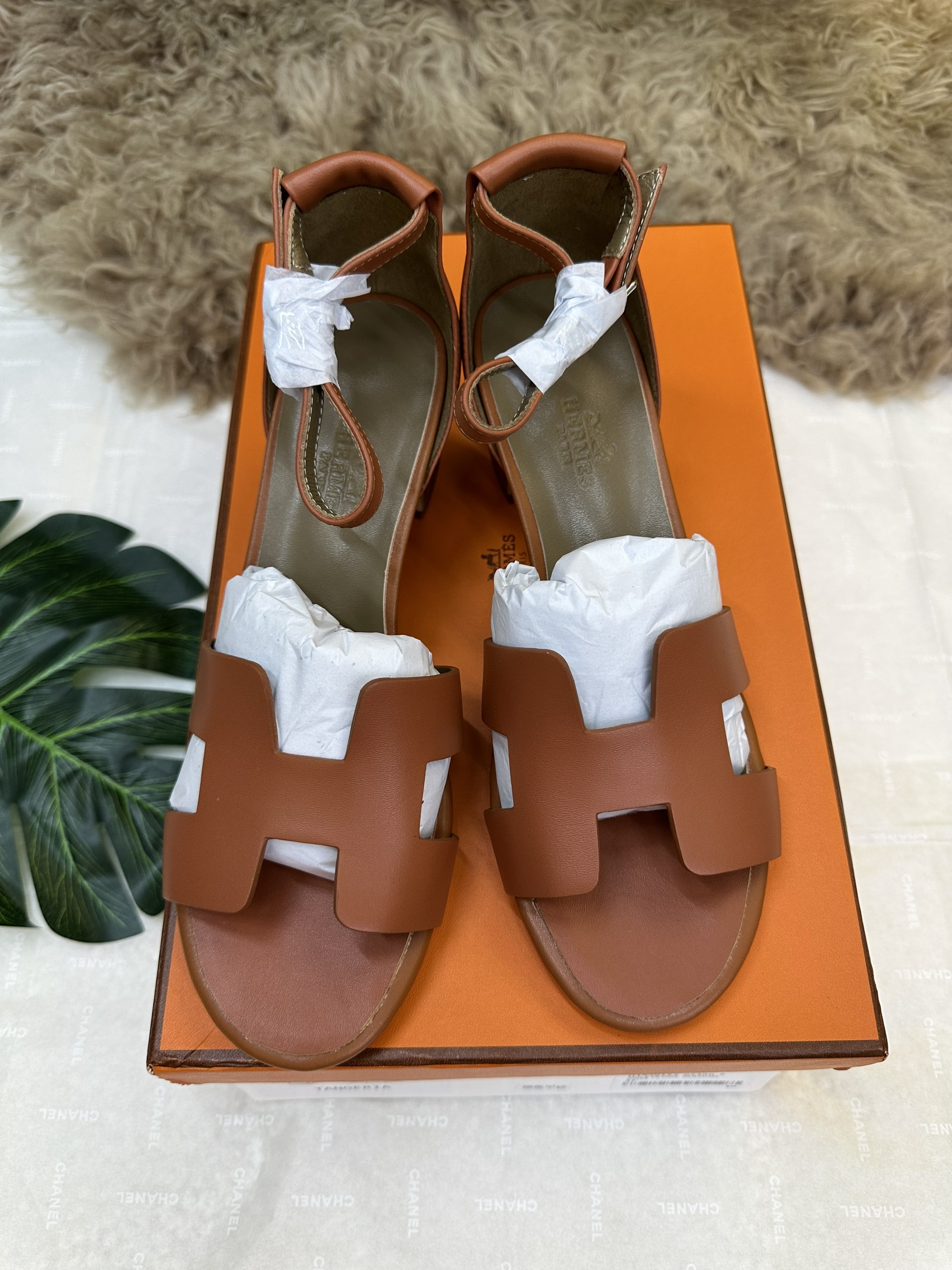 Giày Hermes Encens 50 Sandal Naturel Siêu Cấp Size 37