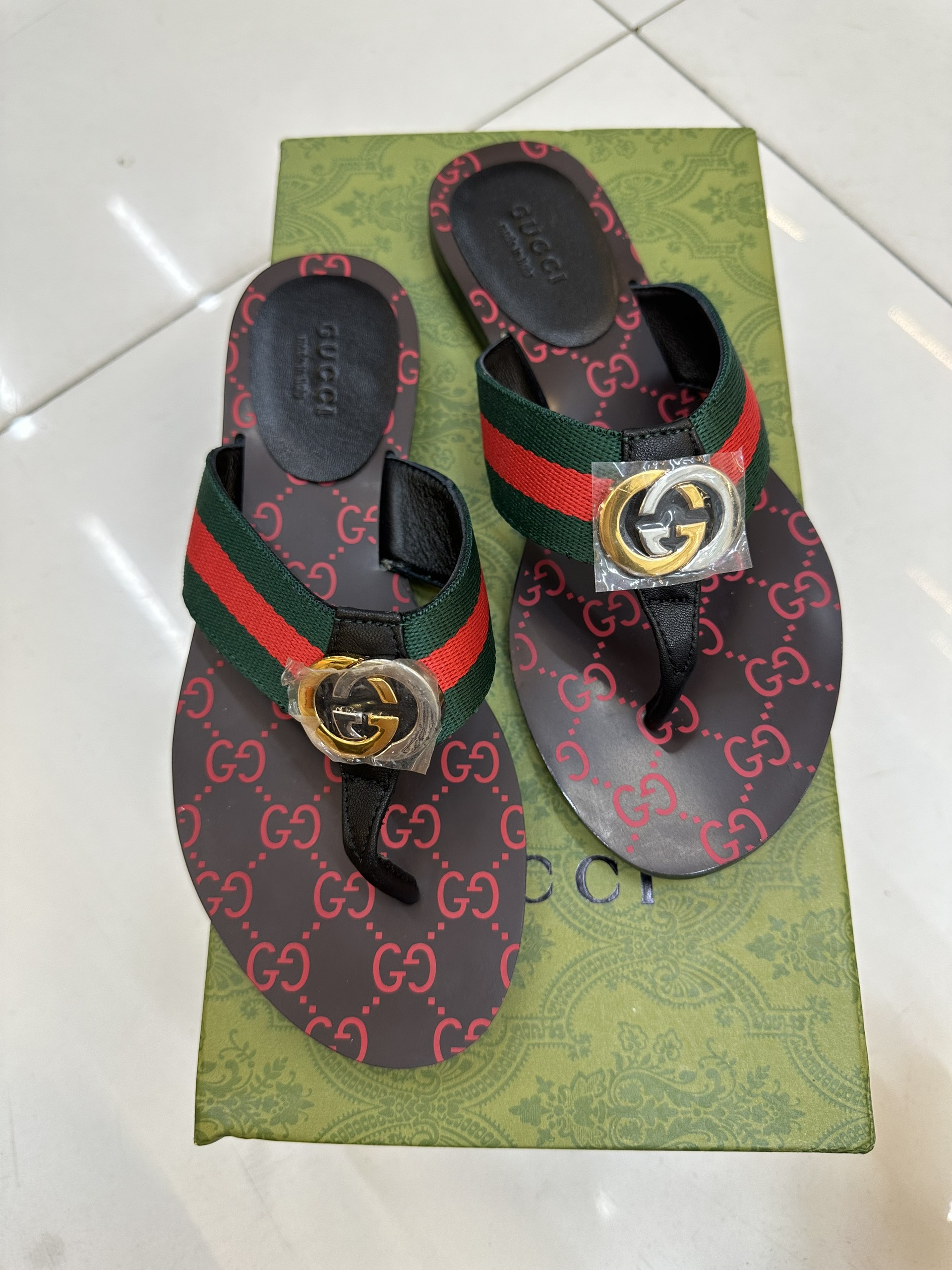 Dép Gucci GG Thong Web Sandal Siêu Cấp Size 35