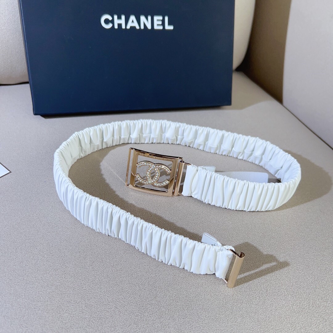 Thắt Lưng Chanel Siêu Cấp Nhún Bảng 3cm