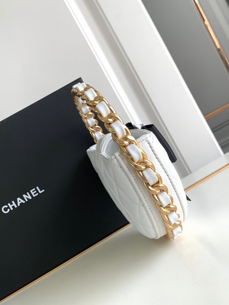 Túi Xách Chanel 23k Hula Hoop Màu Trắng Nơ Đen 2023