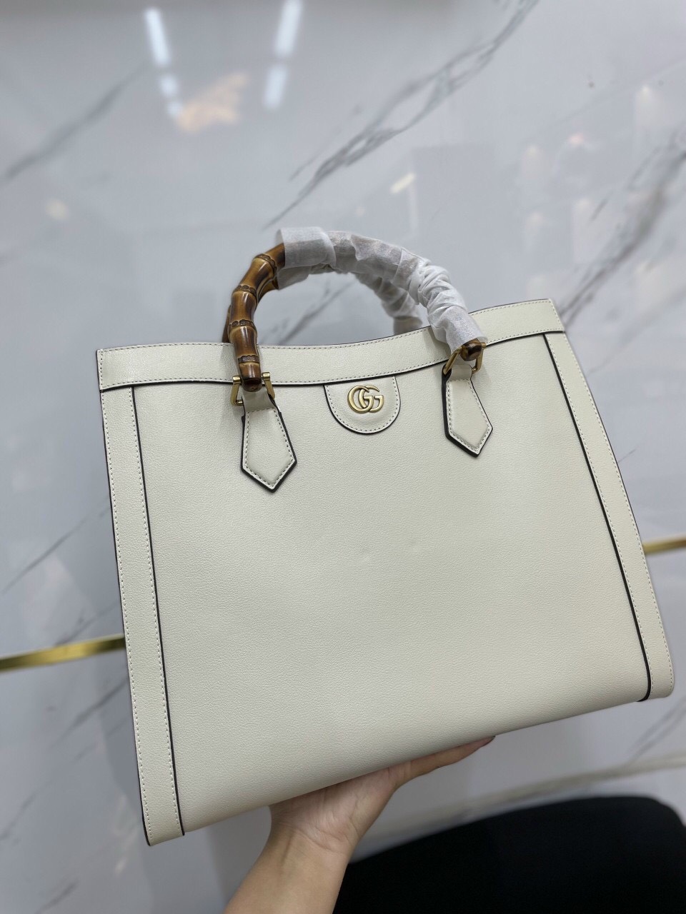 Túi xách Gucci Diana Siêu Cấp Tote Bag Màu Trắng Size 35cm