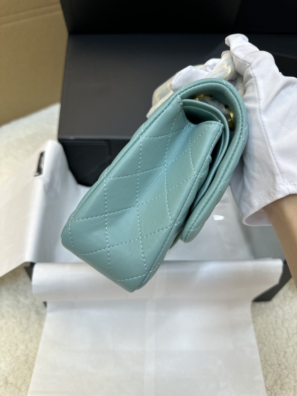 Túi Xách Chanel Classic Flap Xanh Mint Size 25cm
