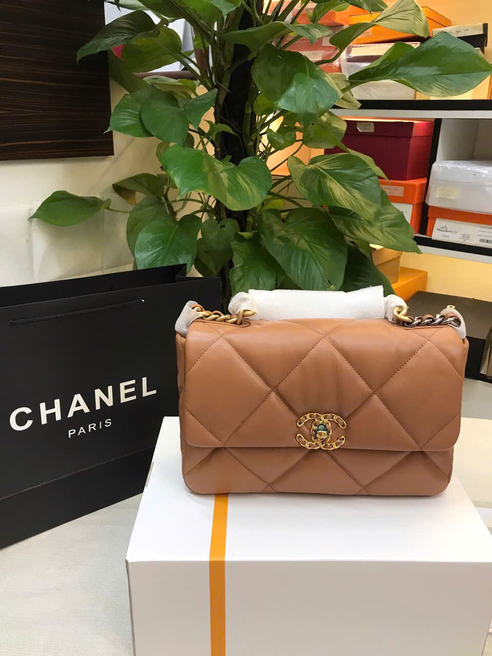 Túi Chanel 19 Bag Vip Màu Nâu Size 30cm