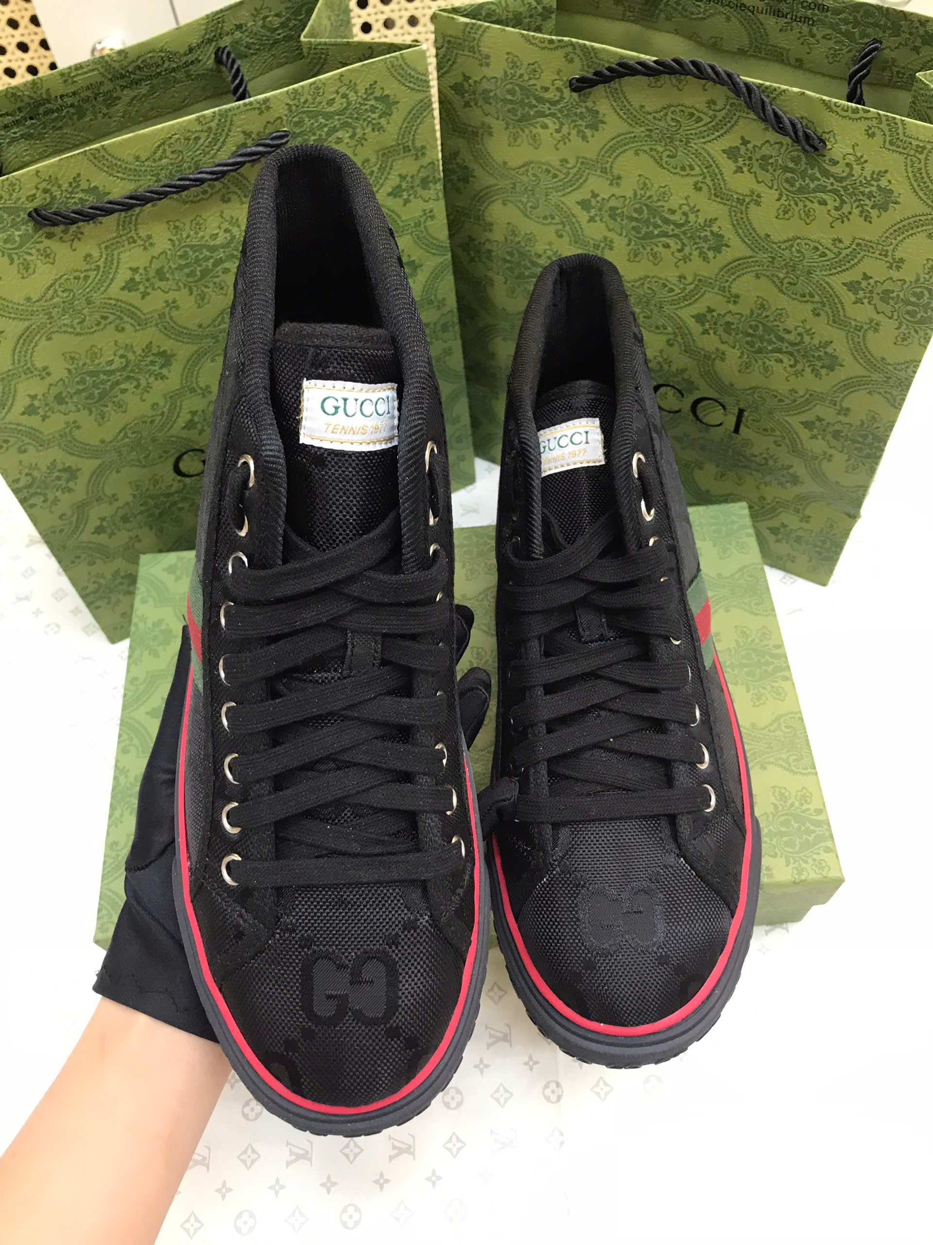 Giày Gucci Off The Grid High Black Siêu Cấp Size 8 Men