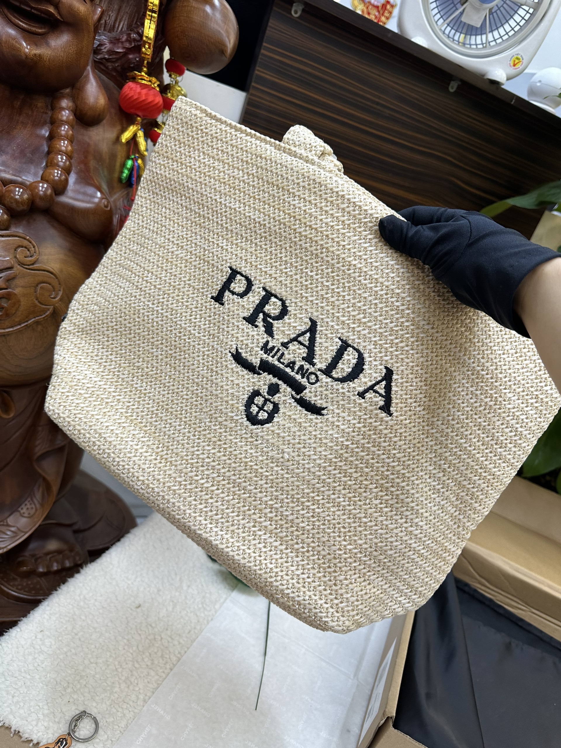 Túi Prada Crochet Tote Bag Super Size 40cm