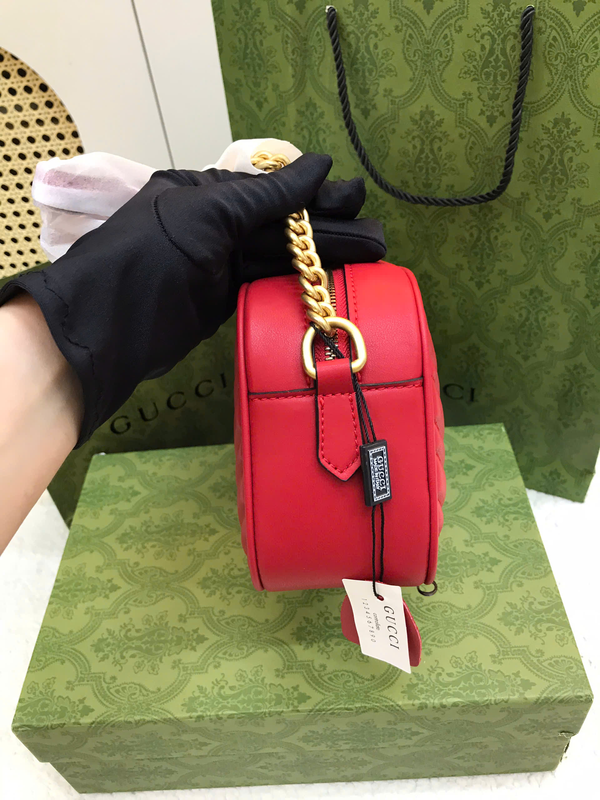 Túi Gucci GG Marmont Red Super Màu Đỏ Size 24cm 447632
