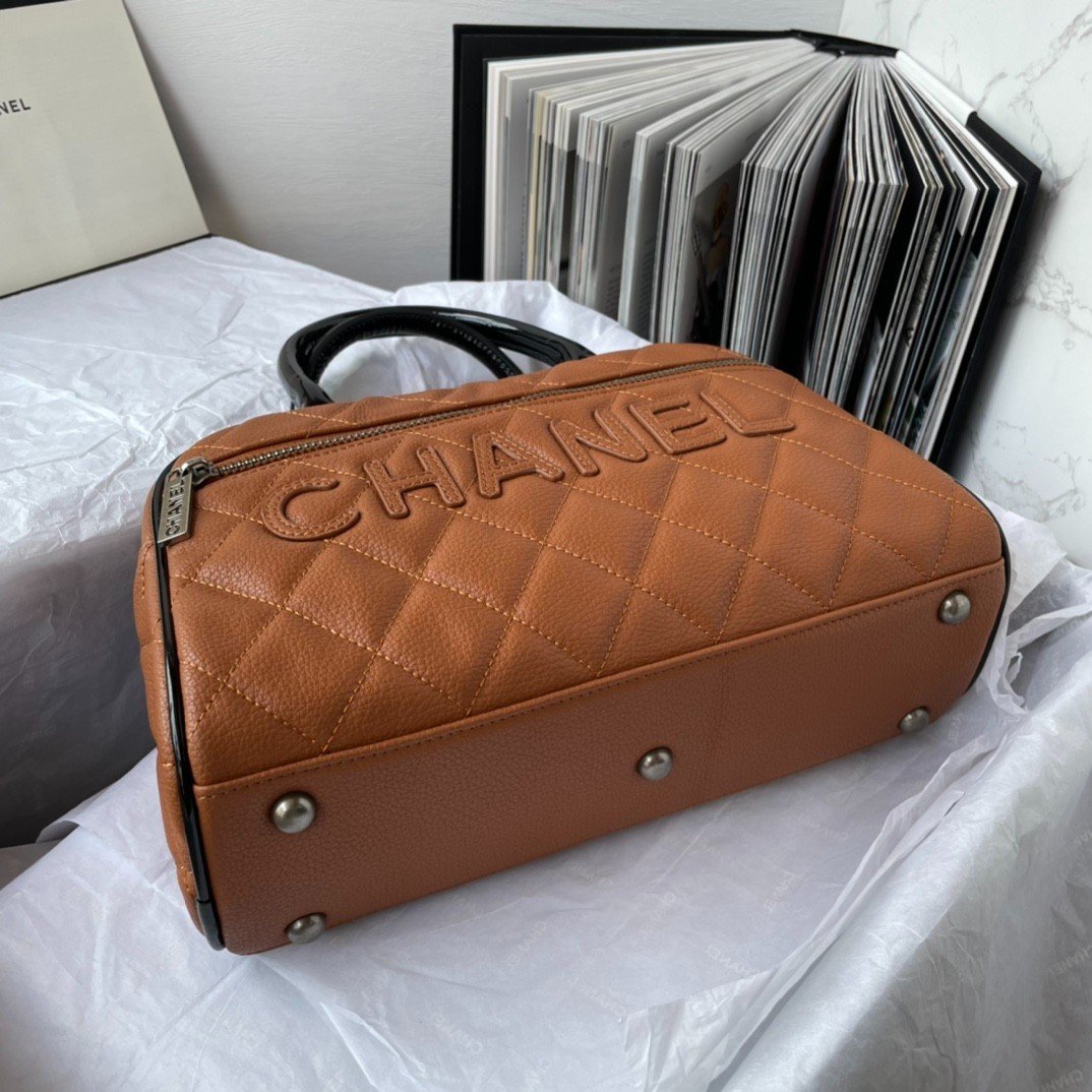 Túi Xách Chanel Vintagep Hilton Siêu Cấp Màu Nâu