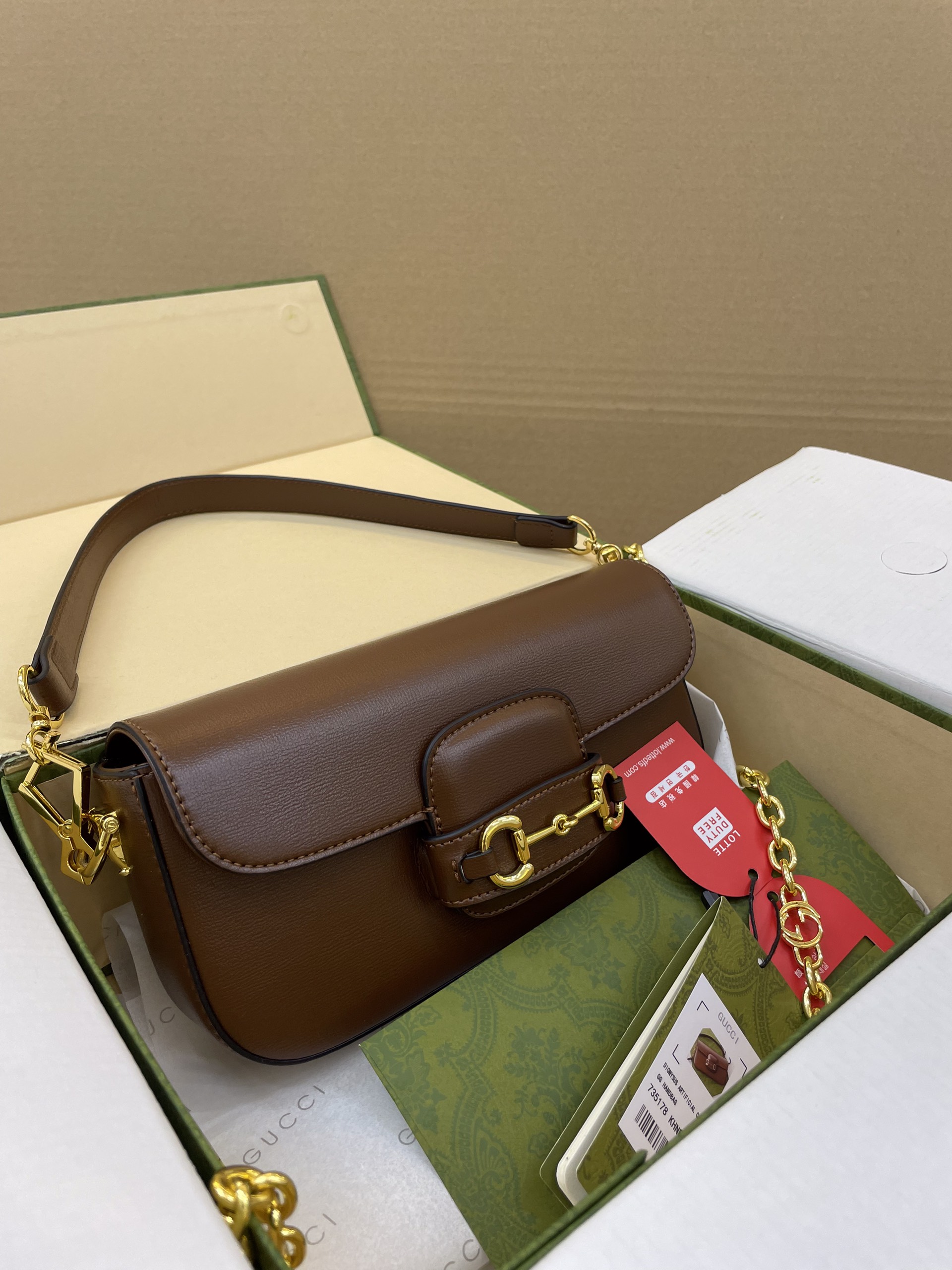 Túi Xách Gucci Horsebit 1955 Super Màu Nâu Size 25cm Full Box