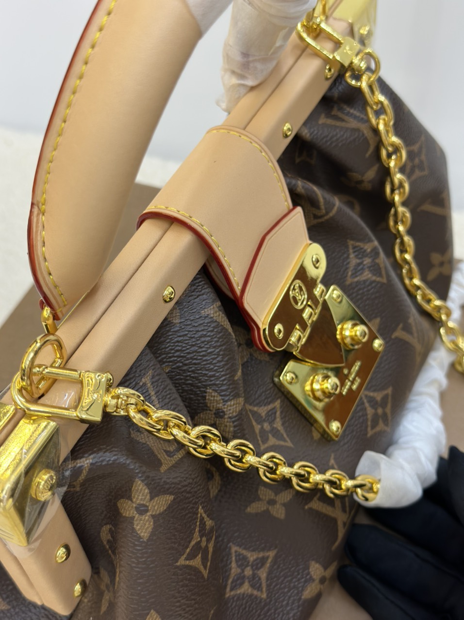 Túi Xách LV Monogram Clutch Super Màu Nâu Size 28cm Full Box