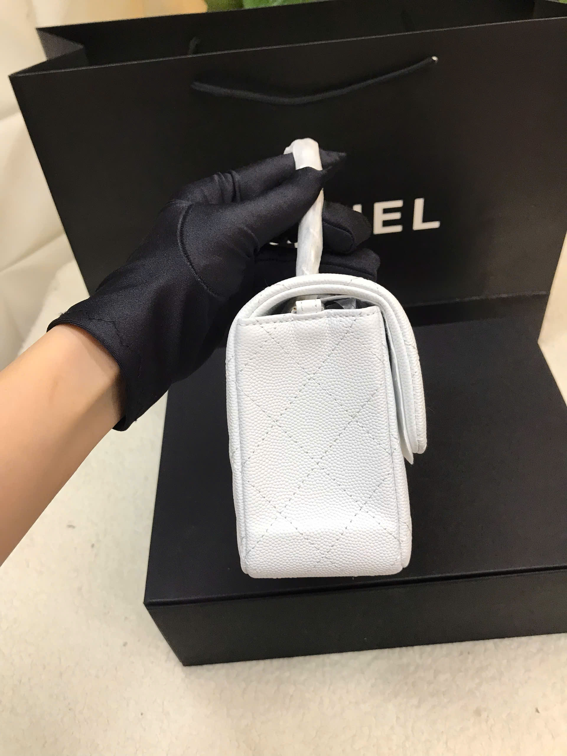 Túi Chanel Classic Mini Siêu Cấp Màu Trắng Size 20cm