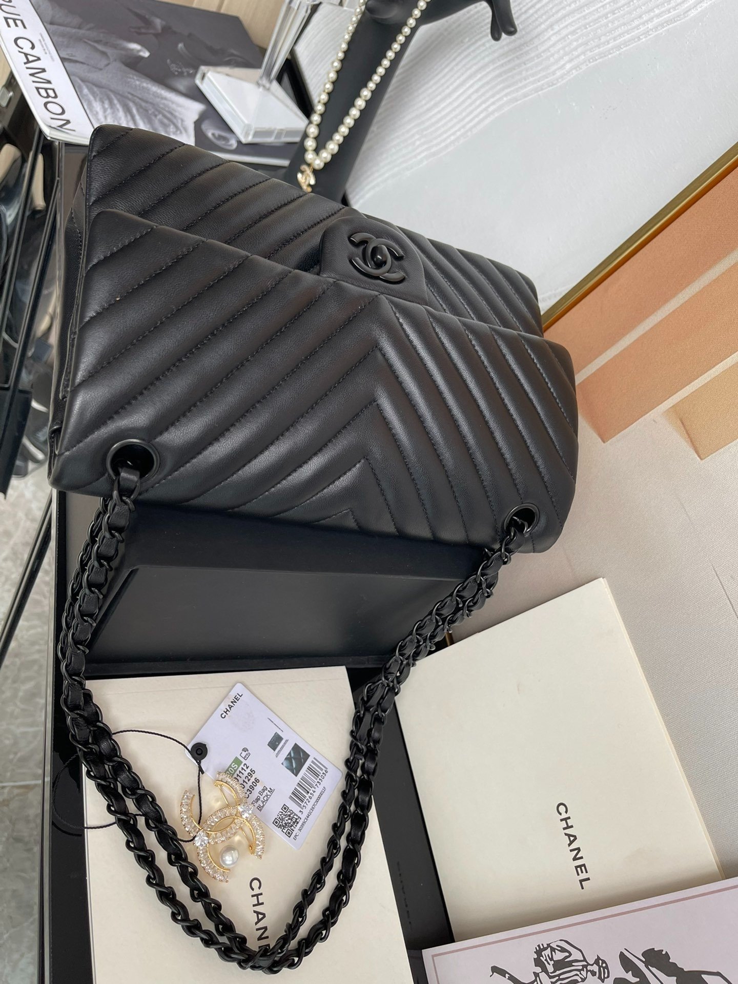 Túi Xách Chanel CF Siêu Cấp Size 25cm Màu Đen 01112