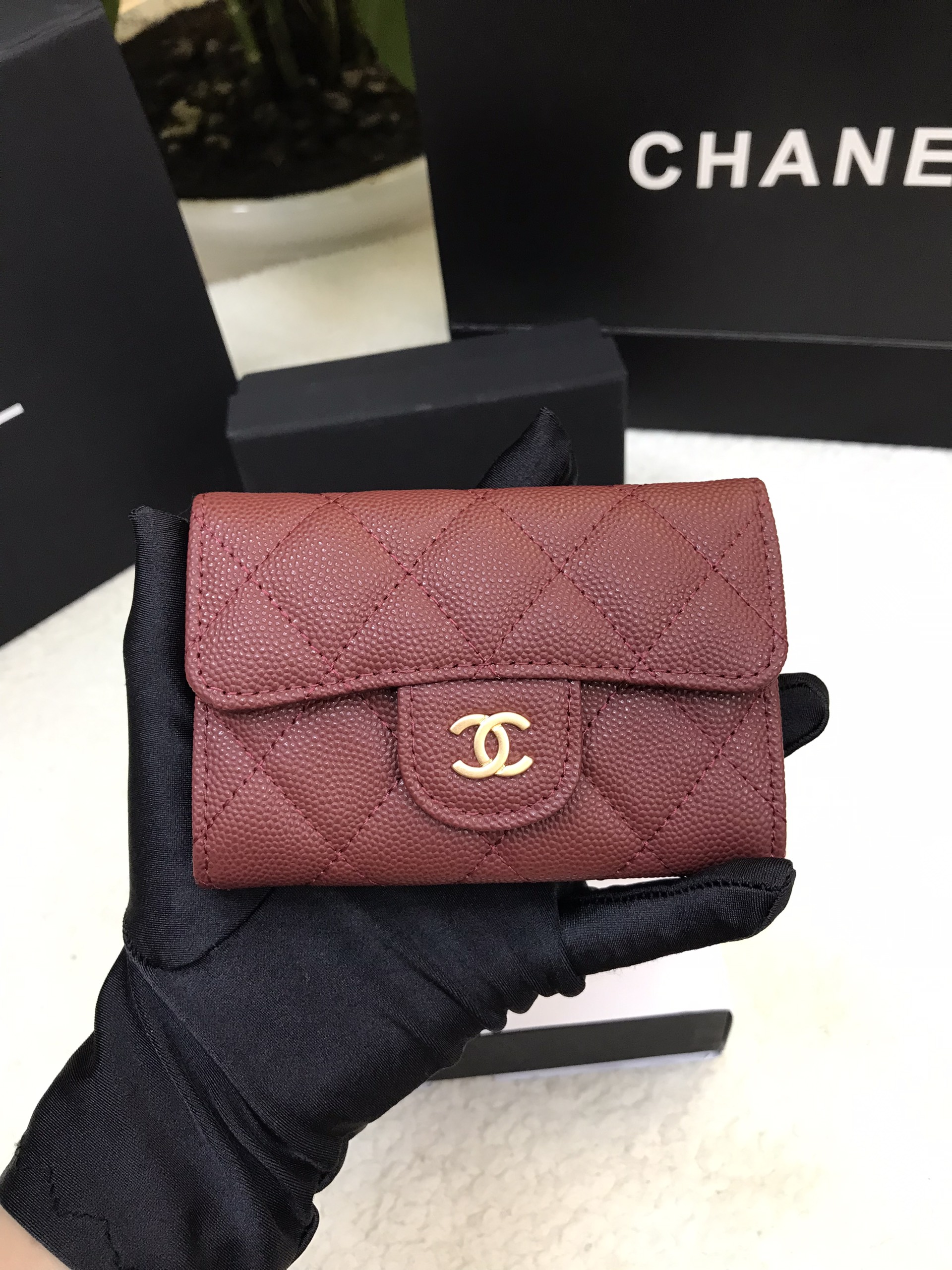 Ví Chanel Classic Card Holder Red Siêu Cấp