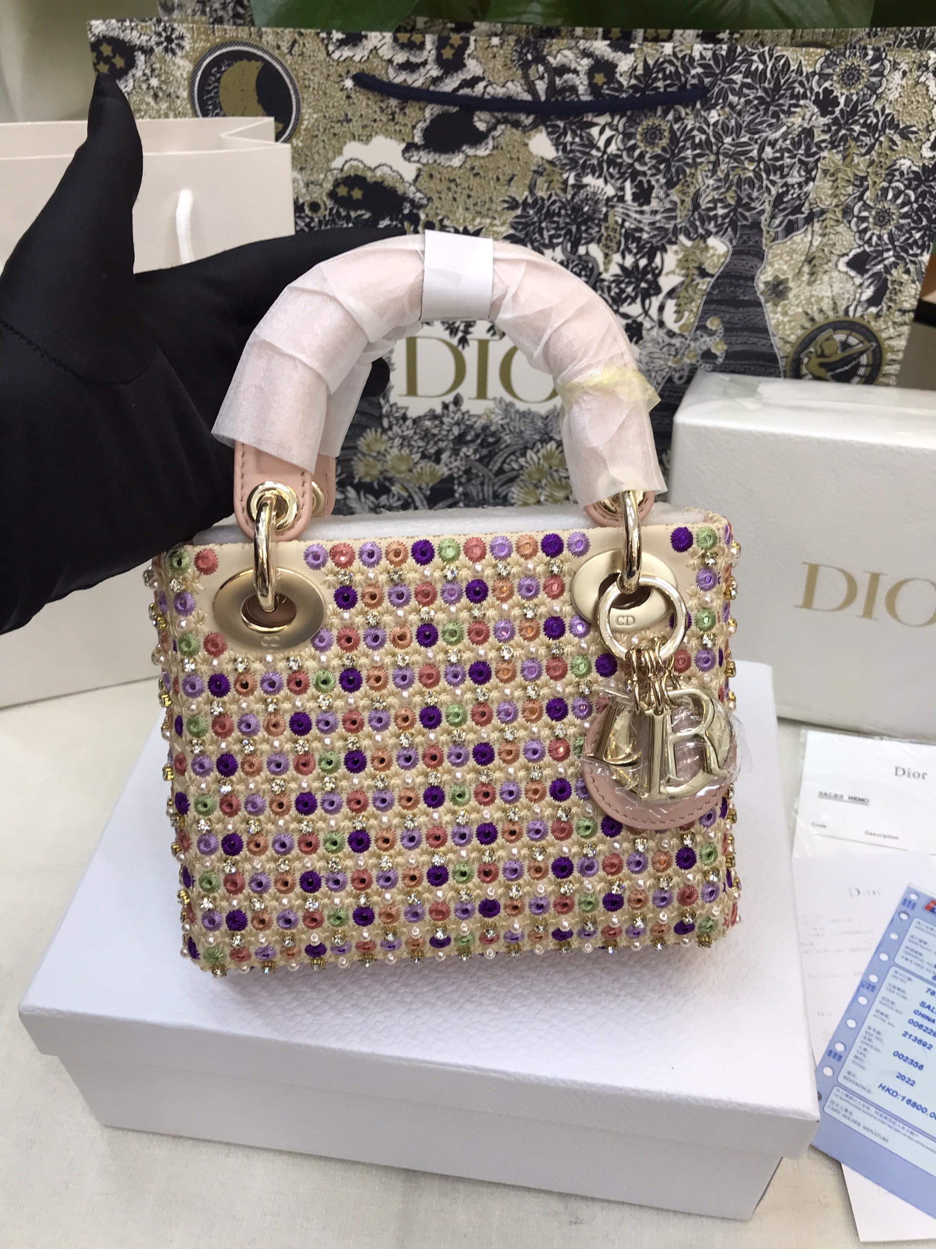 Túi Lady Dior Limited Vip Đính Hạt Cườm