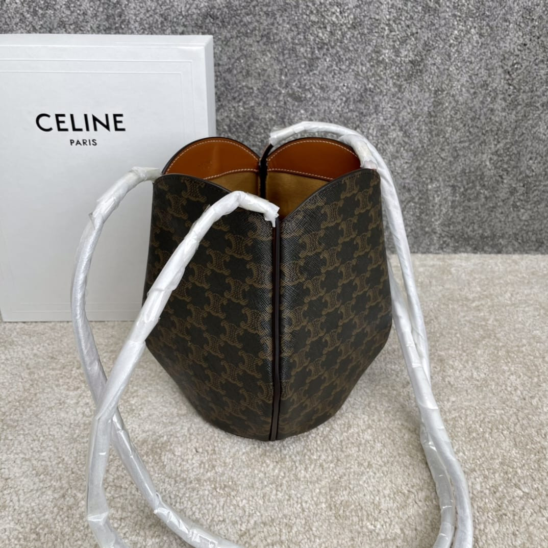 Túi Xách Céline Siêu Cấp Marlou Triophe Màu Nâu Size 22.5 x16x16cm