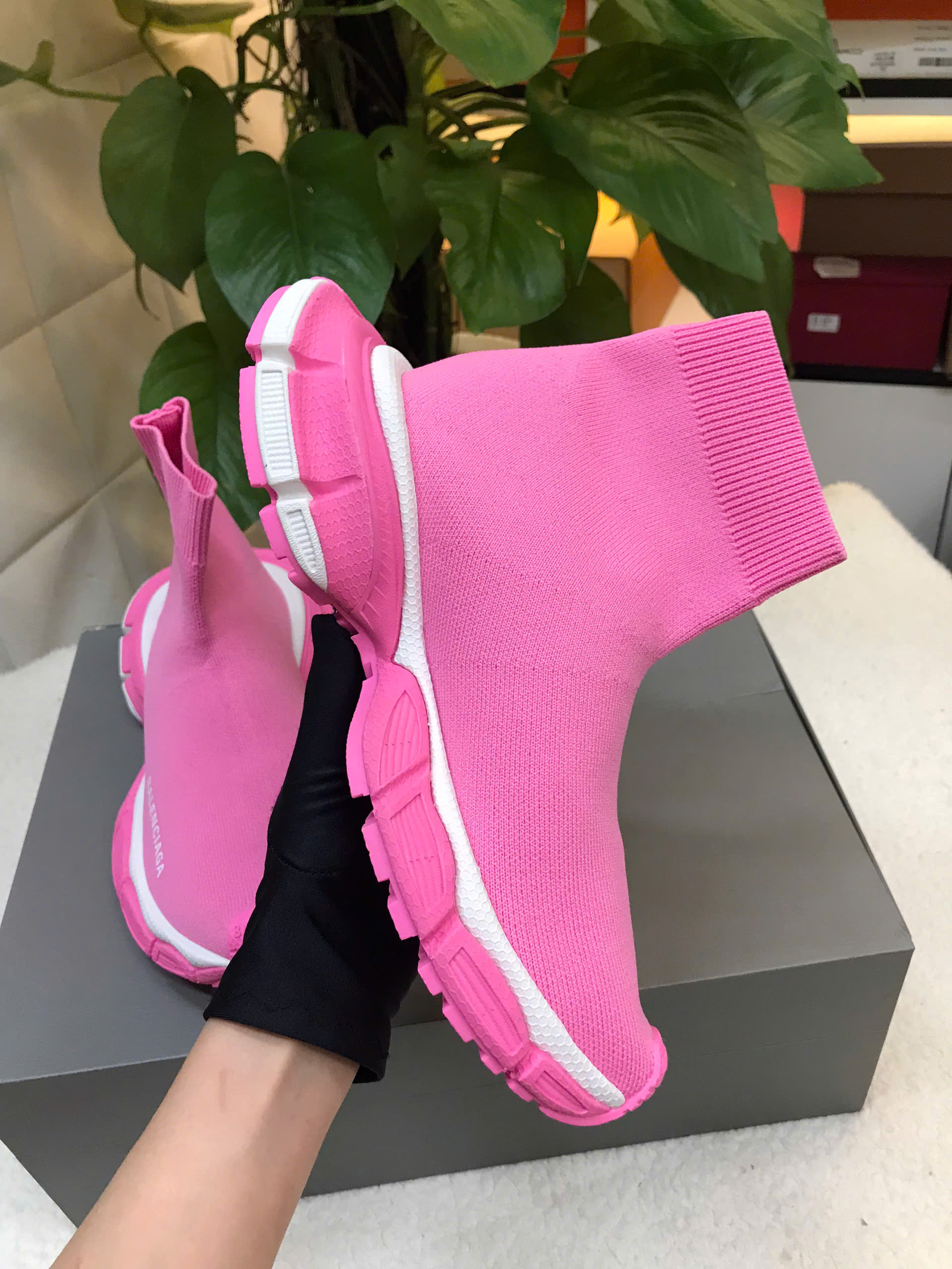 Giày Balenciaga Speed Trainer Pink Siêu Cấp Màu Hồng Size 37