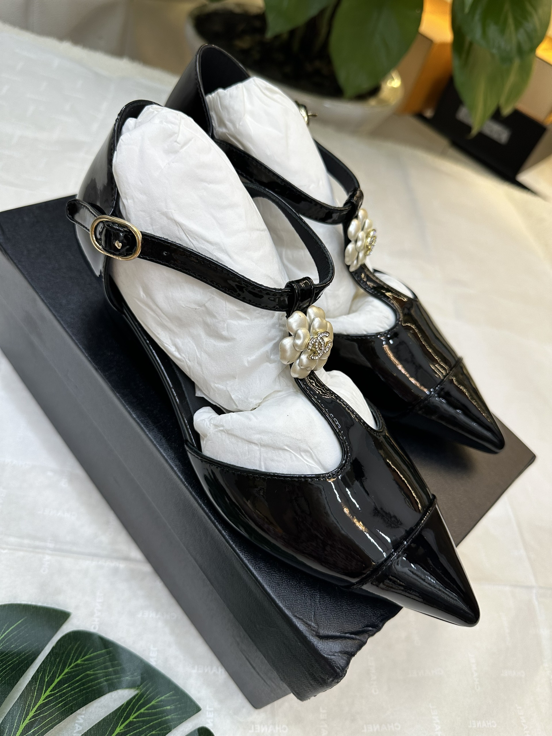 Giày Chanel Sandals Siêu Cấp Màu Đen Size 36