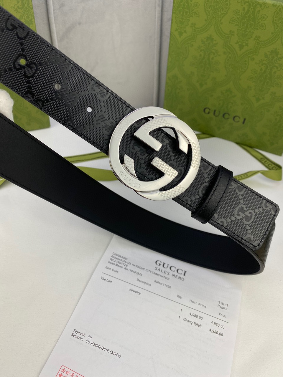 Tổng Hợp Thắt Lưng Gucci Siêu Cấp GG Belt With Double G Buckle Bản 4cm