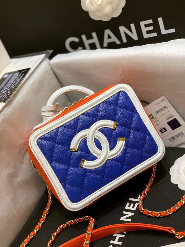 Túi Xách Chanel Case Vip Màu Xanh Size 17cm