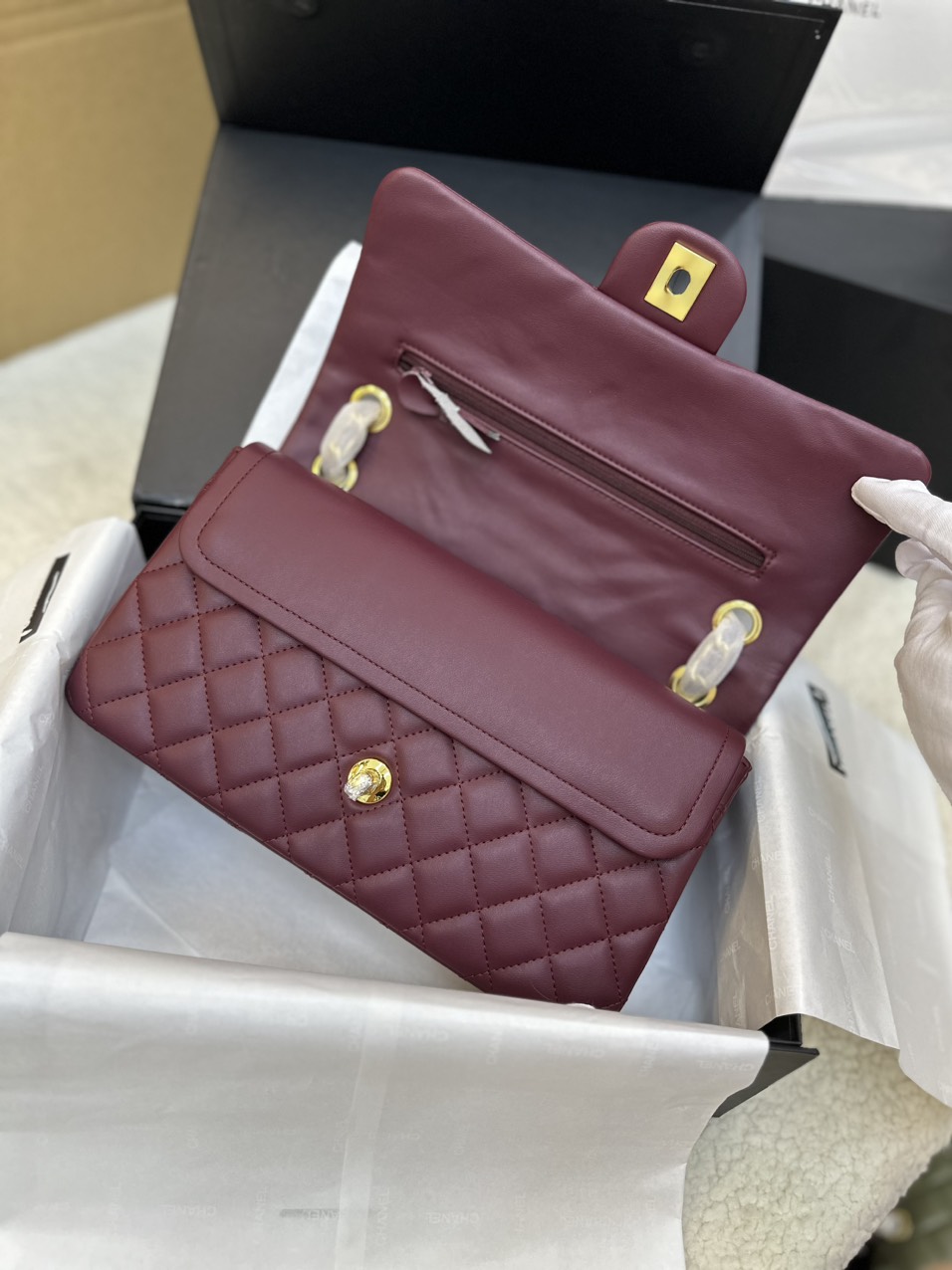 Túi Xách Chanel Classic Flap Đỏ Size 25cm