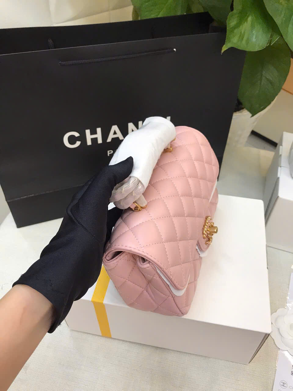 Túi Quai Xách Chanel Siêu Cấp Màu Hồng