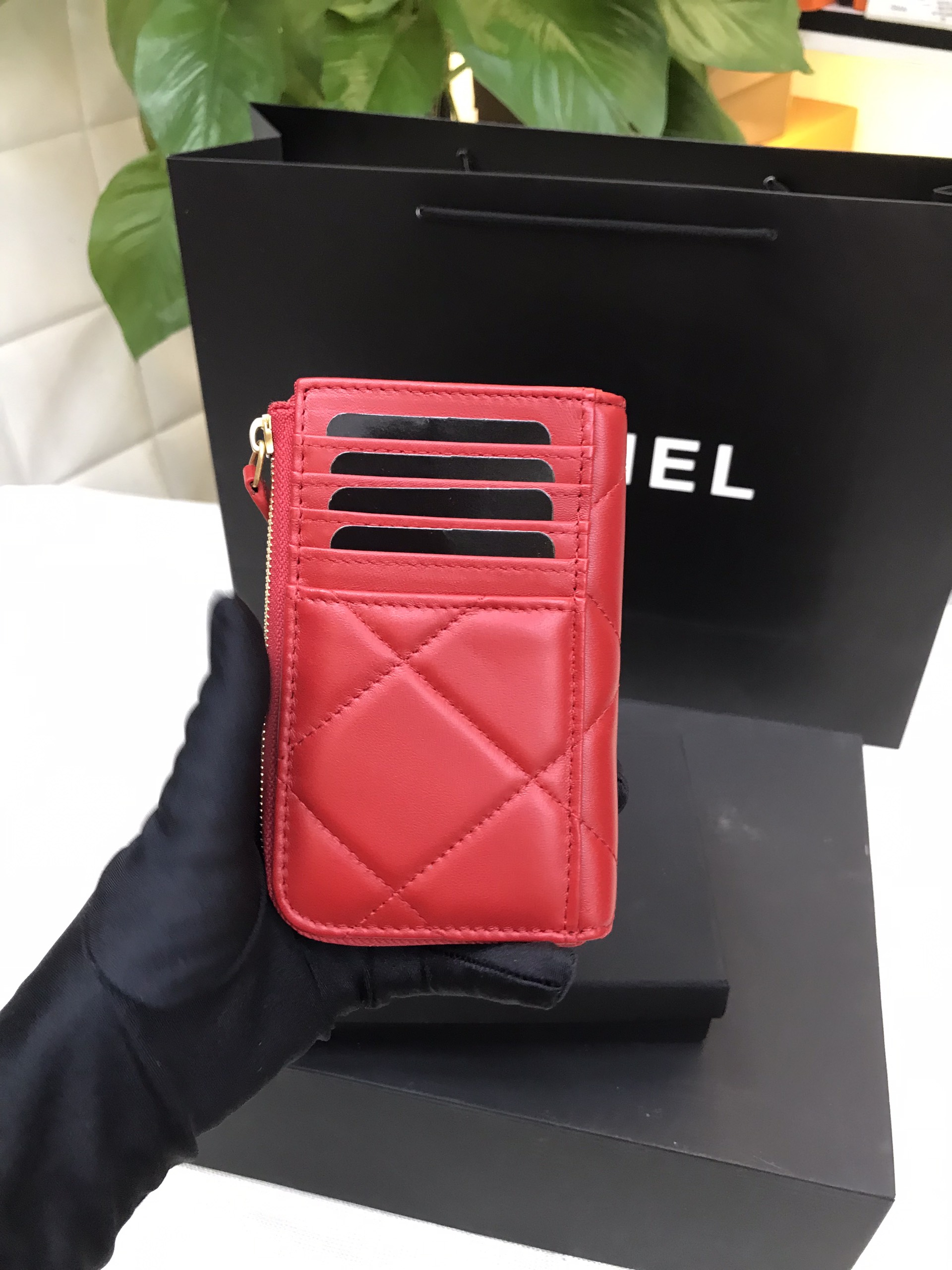 Ví Chanel Siêu Cấp Màu Đỏ Size 13.5cm